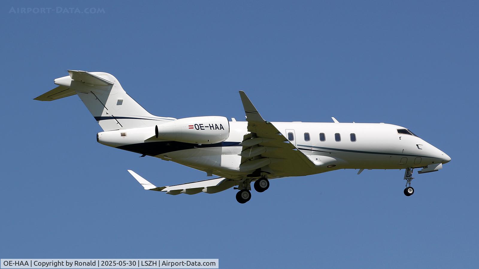 OE-HAA, 2018 Bombardier Challenger 350 (BD-100-1A10) C/N 20731, at zrh