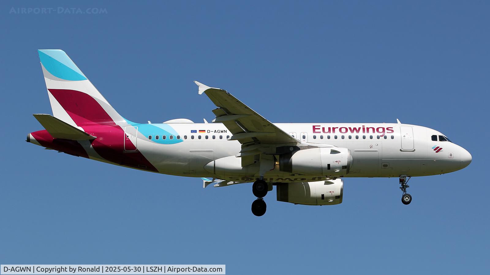 D-AGWN, 2009 Airbus A319-132 C/N 3841, at zrh