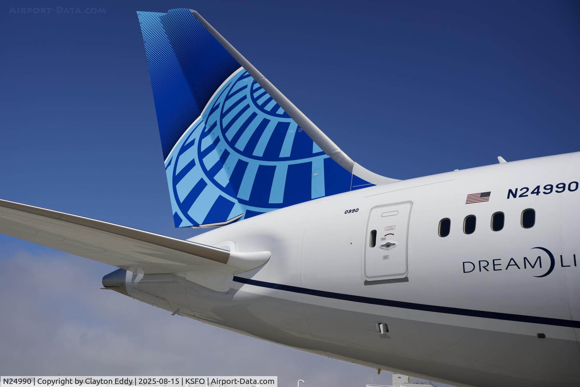 N24990, 2024 Boeing 787-9 Dreamliner Dreamliner C/N 38276, General Electric GEnx-1B engines SFO 2025