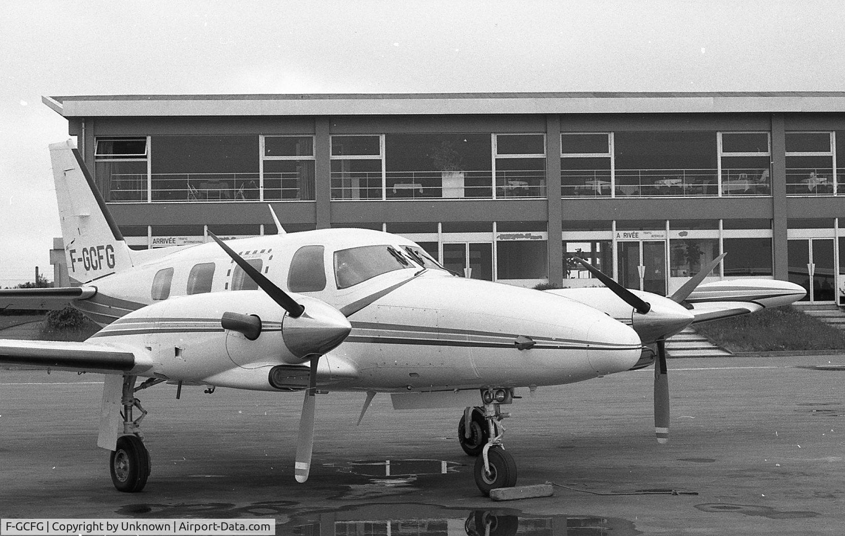 F-GCFG, Piper PA-31T-620 Cheyenne II C/N 31T-7920091, Photo taken in Rennes airport sometime in early 80s