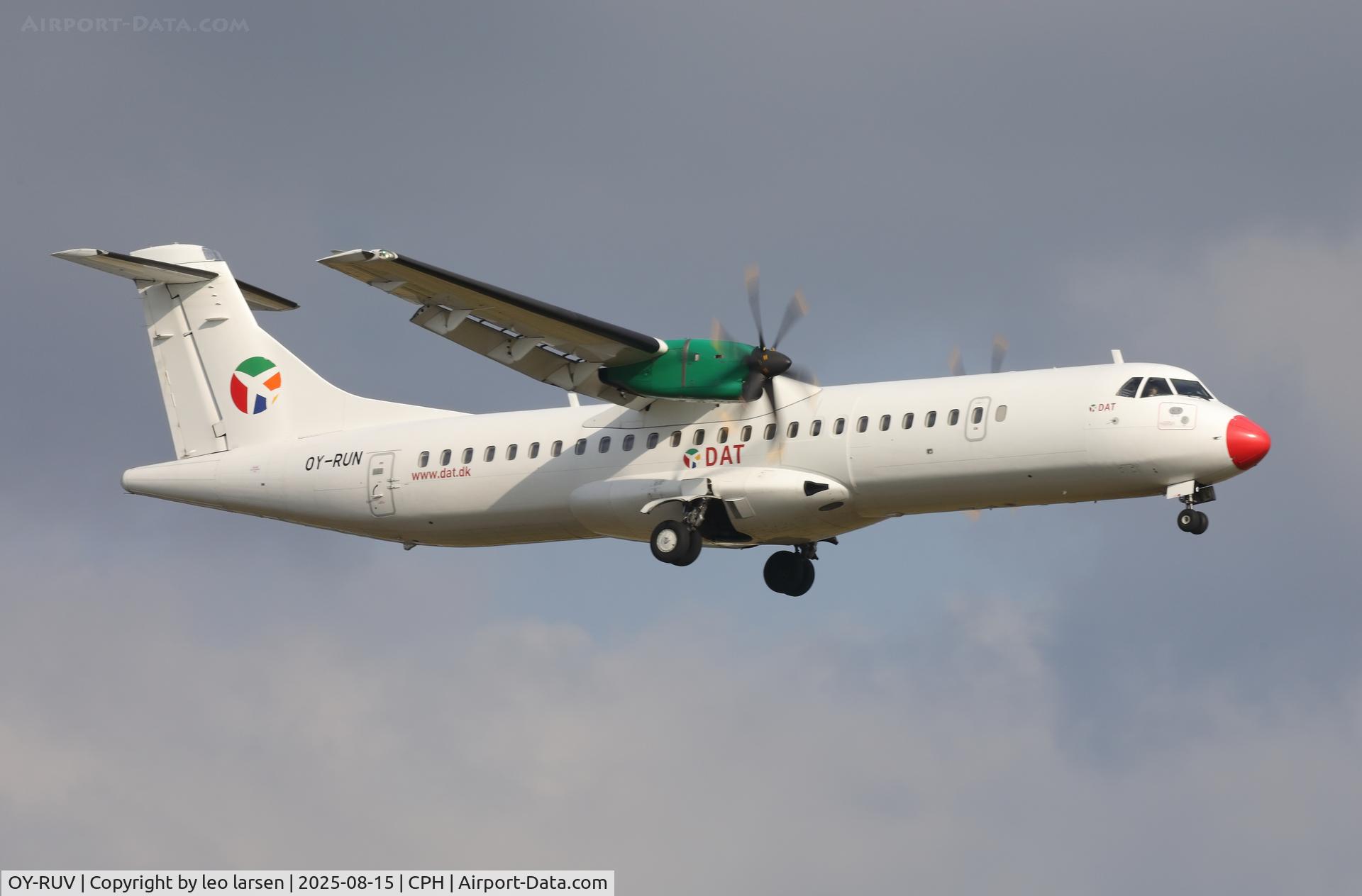 OY-RUV, 2018 ATR 72-600 C/N 1527, Copenhagen 15.8.2025