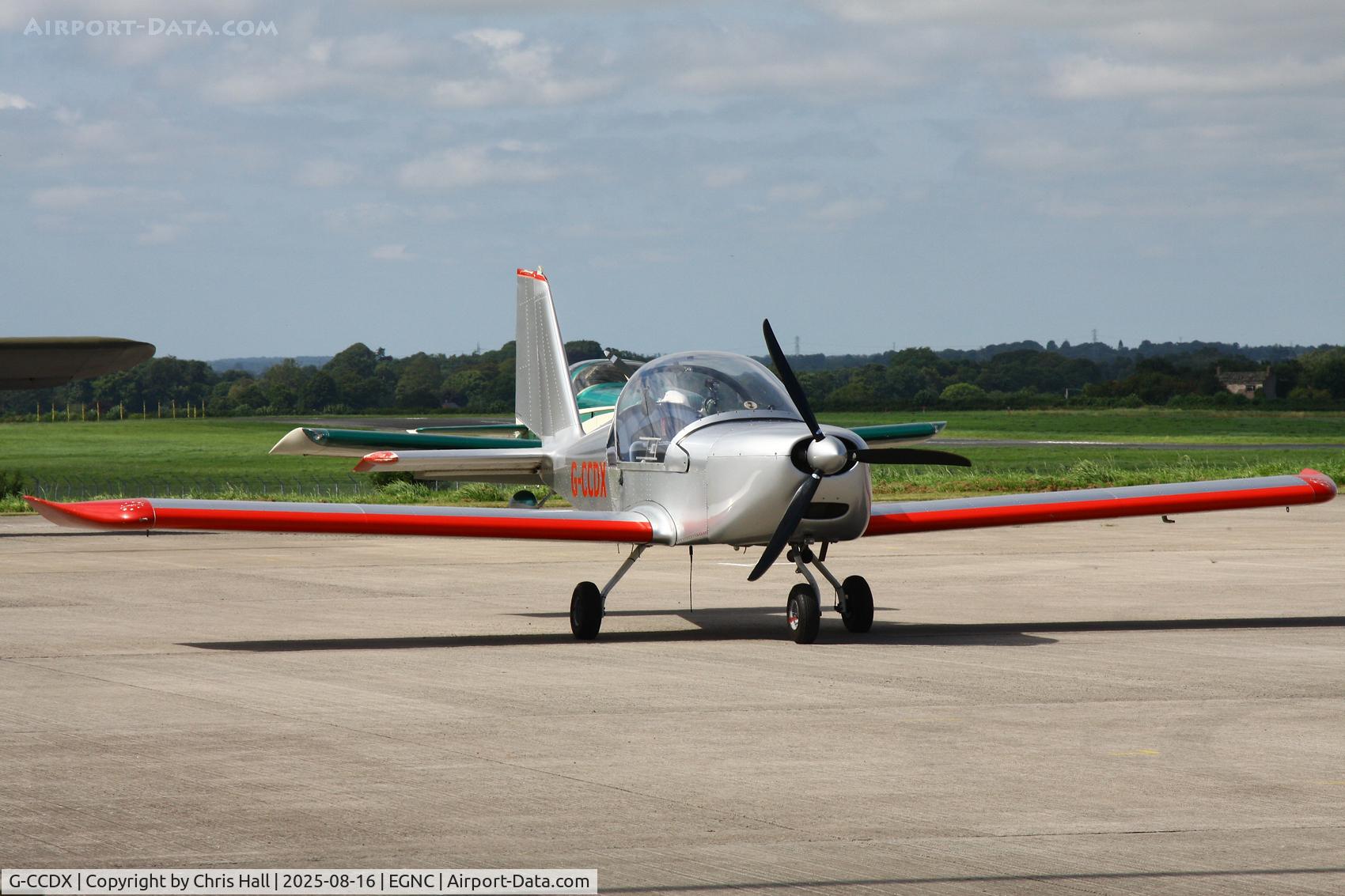 G-CCDX, 2003 Aerotechnik EV-97 Eurostar C/N PFA 315-14013, Carlisle Lake District Airport