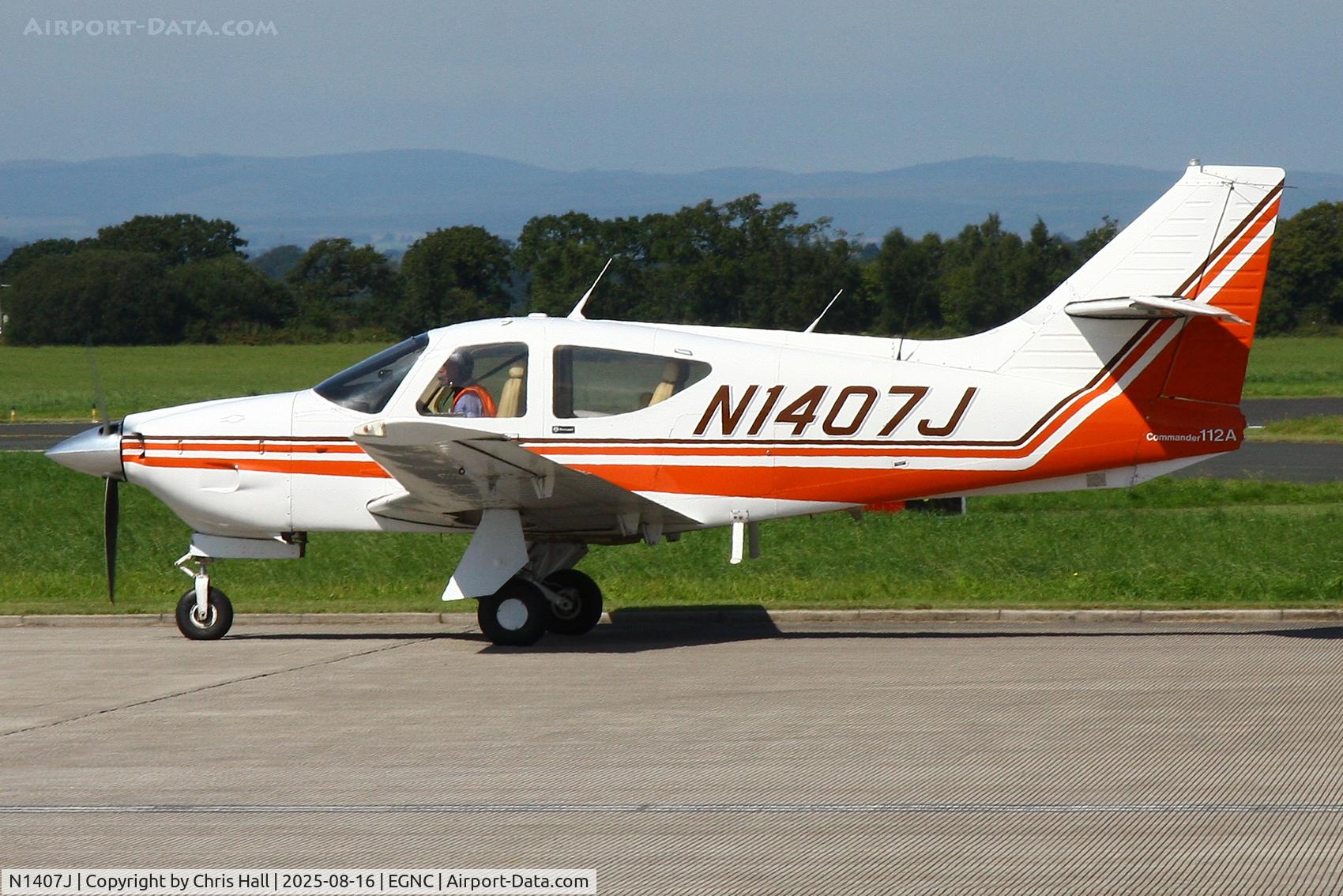 N1407J, 1975 Rockwell International 112A Commander C/N 407, Carlisle Lake District Airport