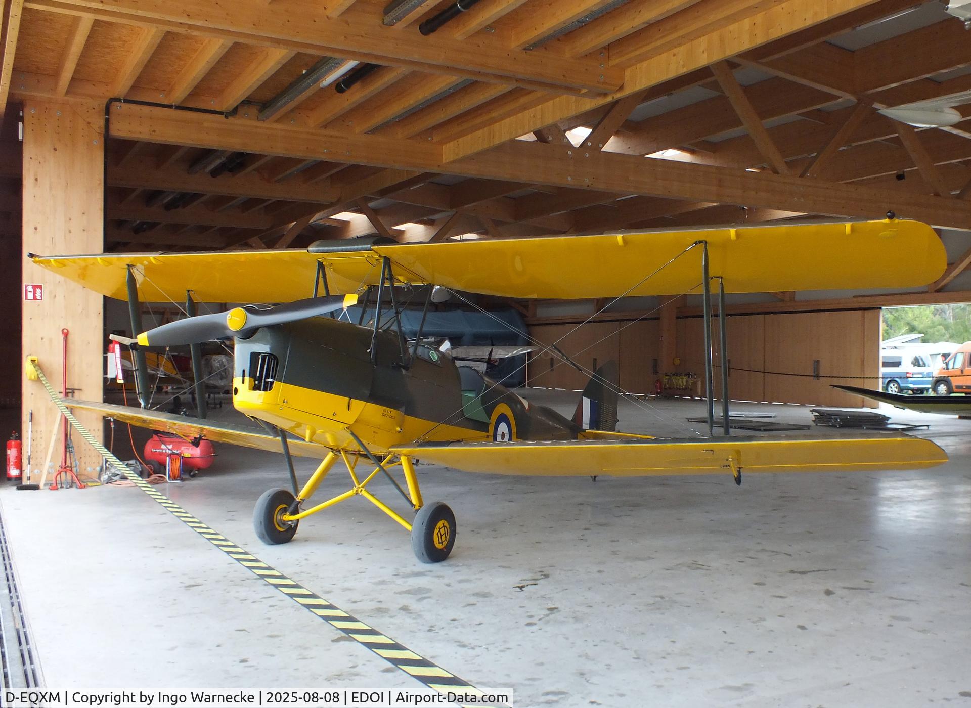 D-EQXM, 1943 De Havilland DH-82A Tiger Moth II C/N 83683, De Havilland D.H.82A Tiger Moth at Bienenfarm airfield during the 2025 Quax Bücker-Treffen (Bücker-Meeting) and Vintage Aerobatic World Championships