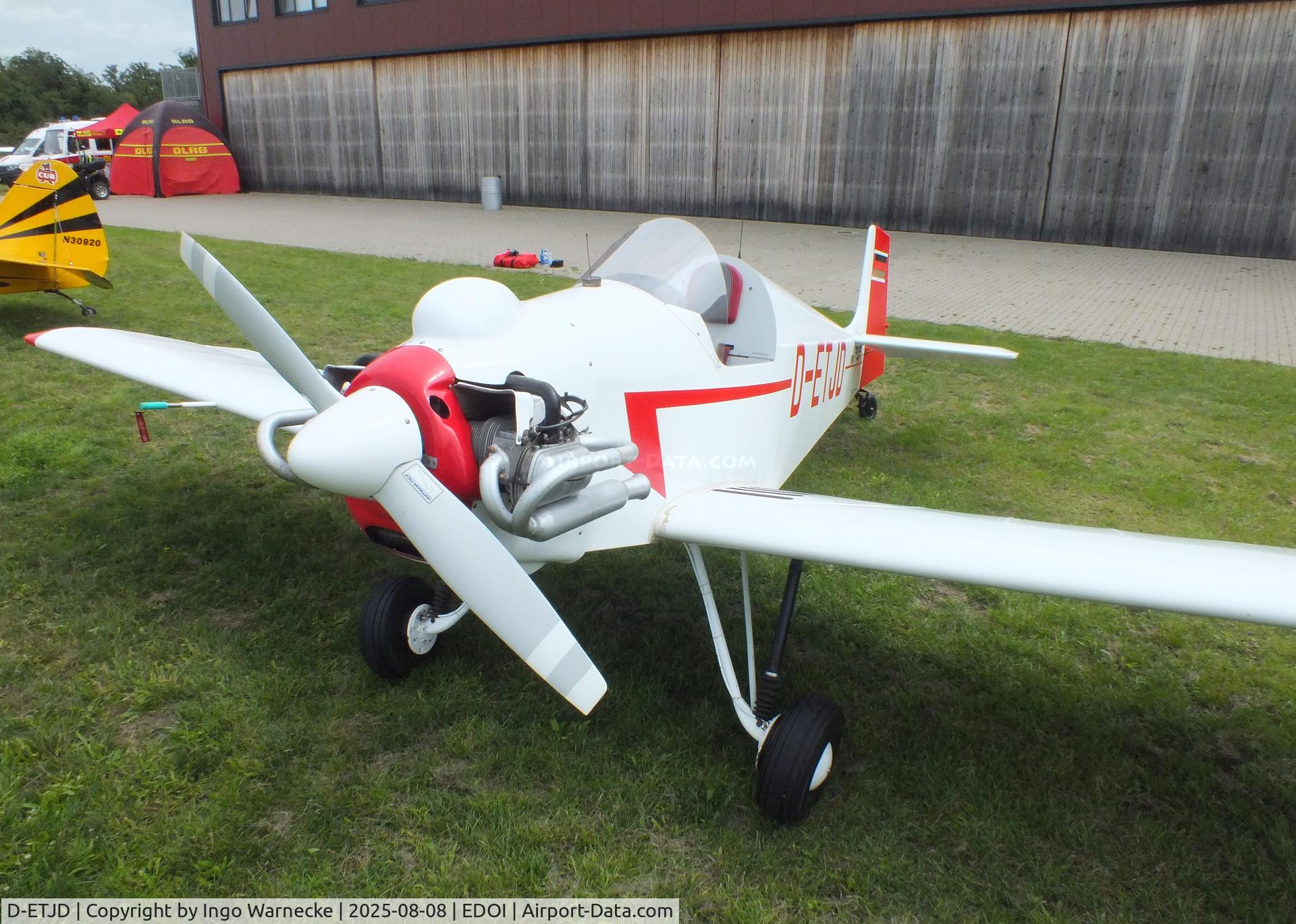 D-ETJD, Druine (Stark) D.31D-1 Turbulent C/N 133, Druine (Stark) D.31D-1 Turbulent at Bienenfarm airfield during the 2025 Quax Bücker-Treffen (Bücker-Meeting) and Vintage Aerobatic World Championships
