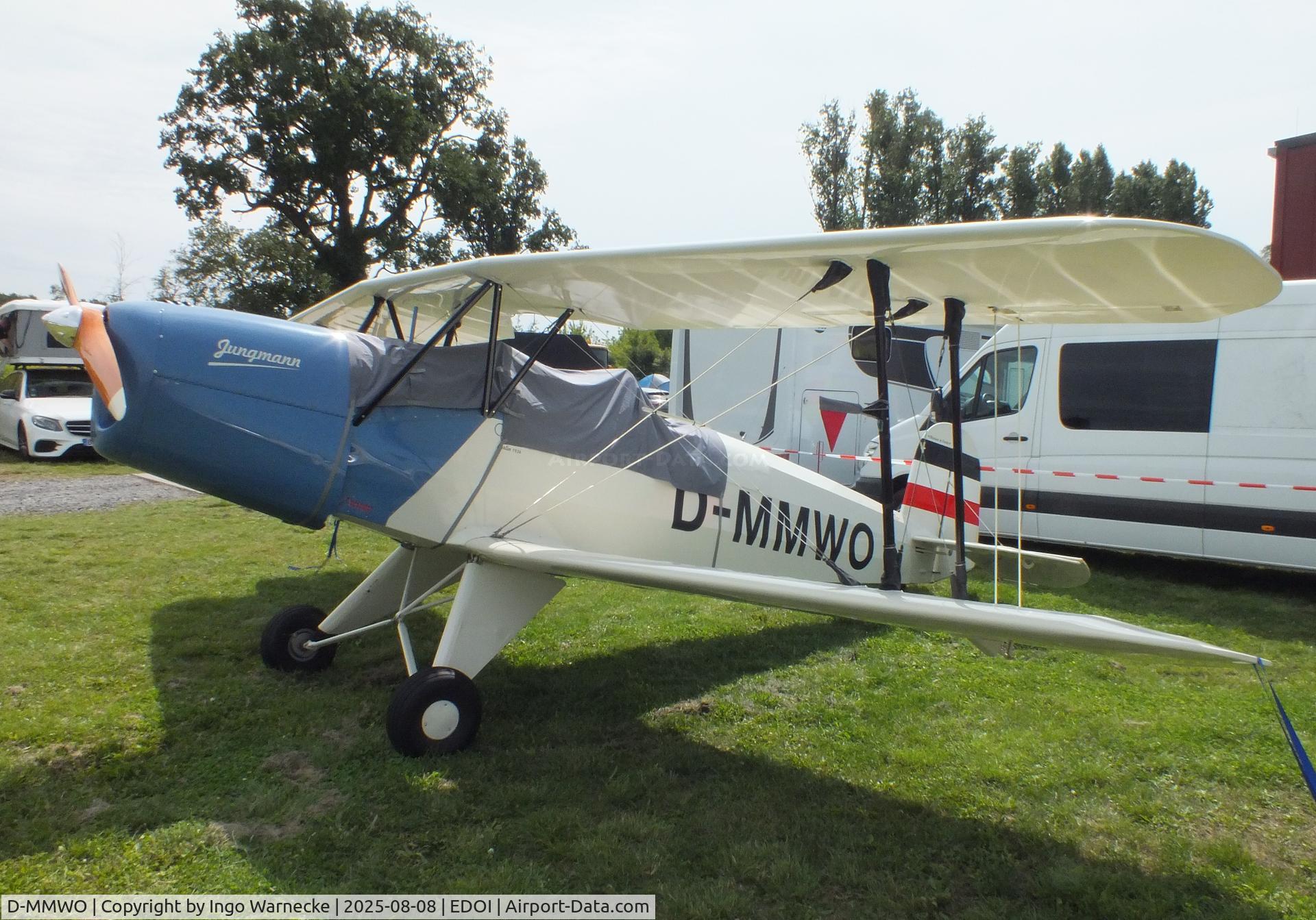 D-MMWO, Funk (Podesva) FK 131 Jungmann C/N not found_D-MMWO, Funk (Podesva) FK 131 Jungmann (Bü 131A with Walter Mikron III C engine) at Bienenfarm airfield during the 2025 Quax Bücker-Treffen (Bücker-Meeting) and Vintage Aerobatic World Championships