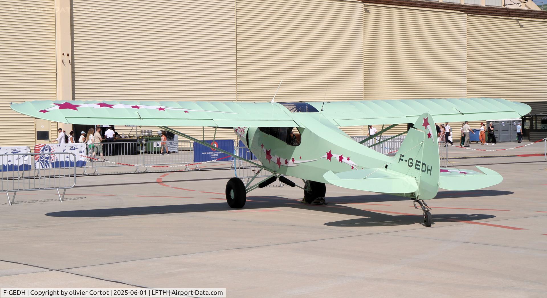 F-GEDH, Piper PA-18A-150 Super Cub C/N 18490, Hyeres airbase anniversary, june 2025