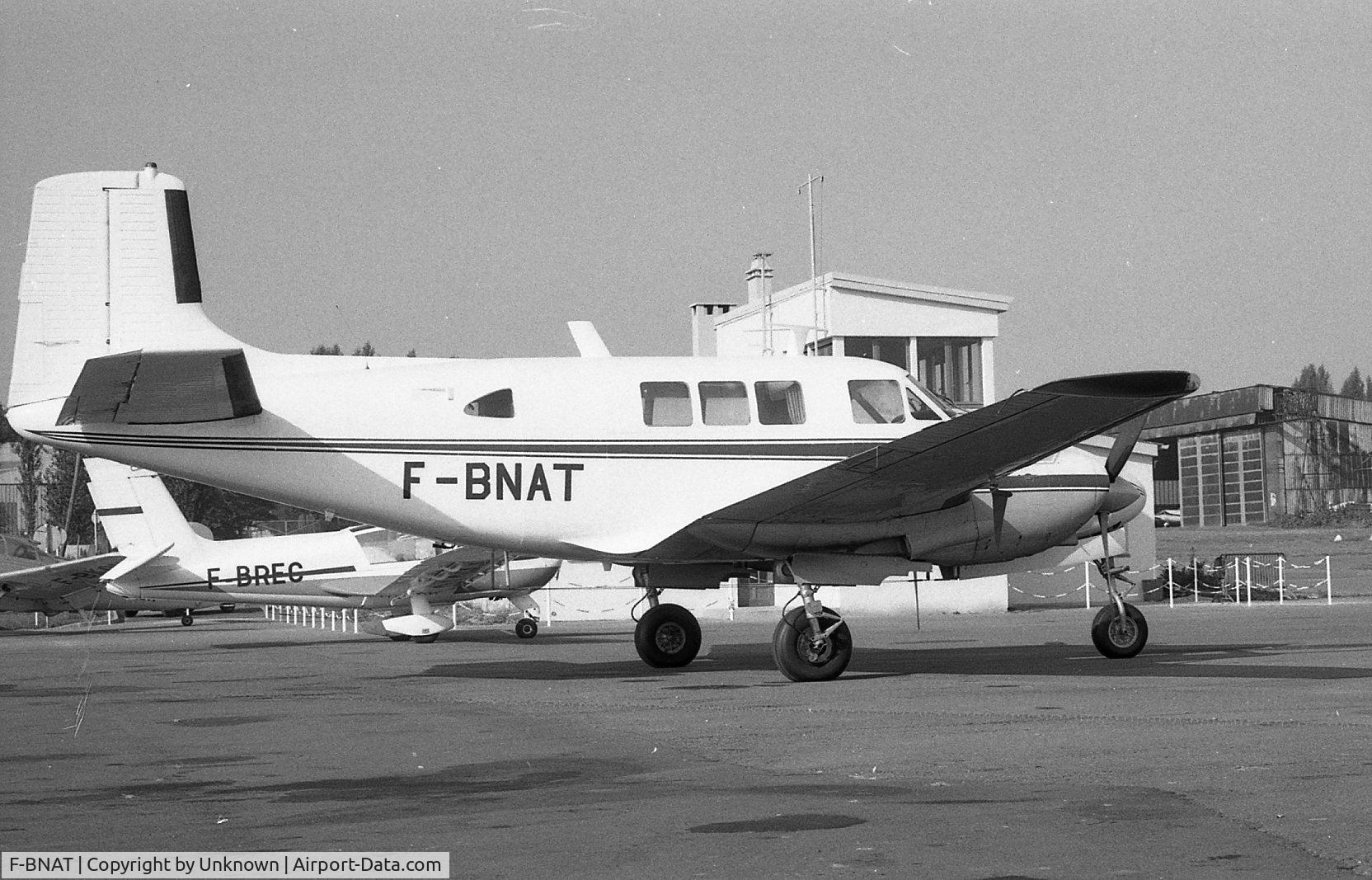 F-BNAT, 1961 Beech 65 Queen Air C/N LC-74, Photo taken in Rennes airport sometime in the late 70s.
