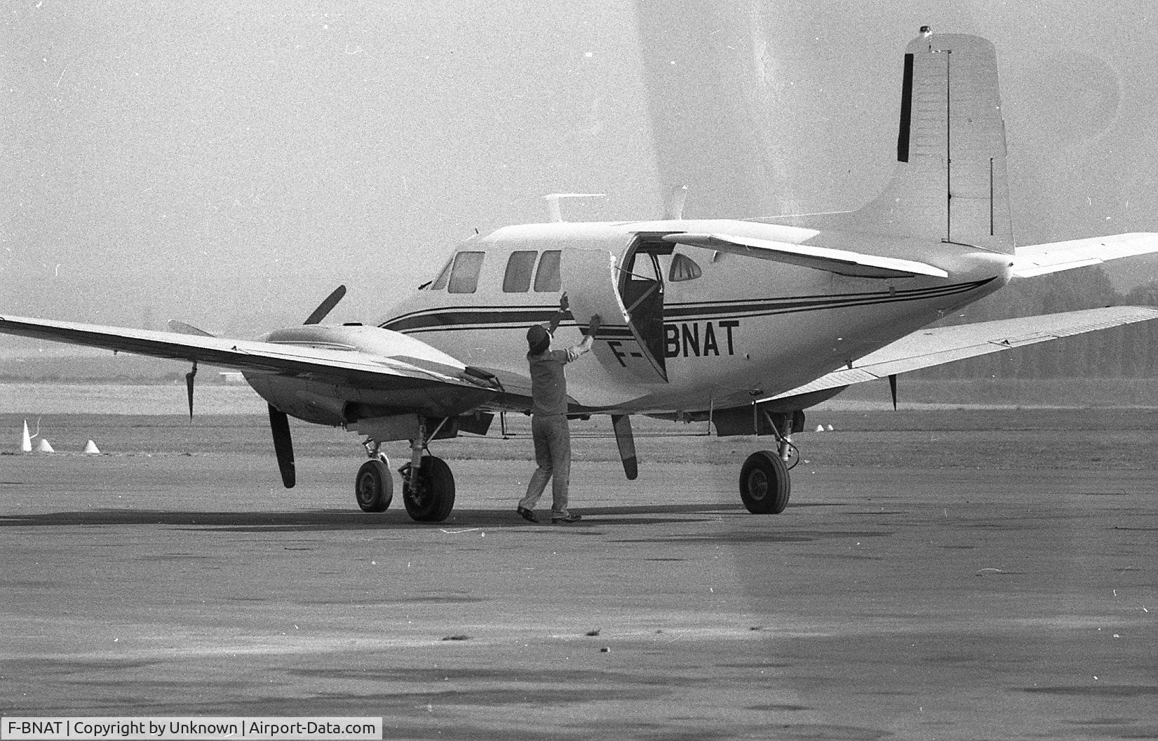 F-BNAT, 1961 Beech 65 Queen Air C/N LC-74, Photo taken in Rennes airport sometime in the late 70s.