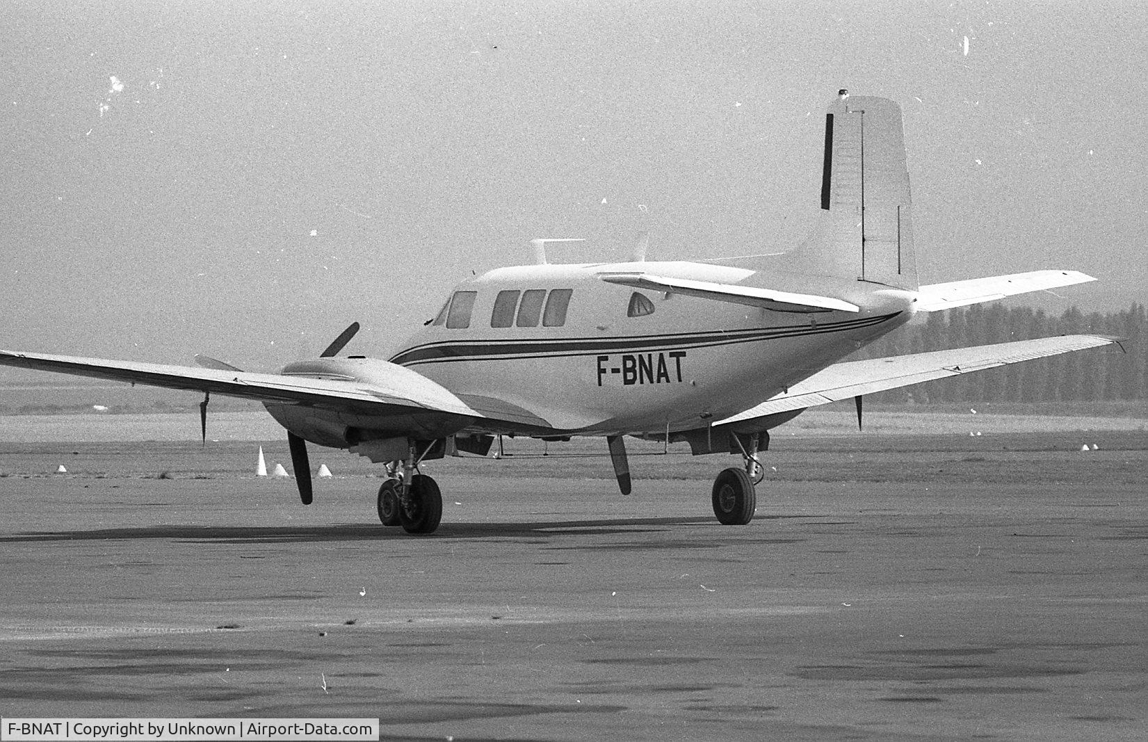 F-BNAT, 1961 Beech 65 Queen Air C/N LC-74, Photo taken in Rennes airport sometime in the late 70s.