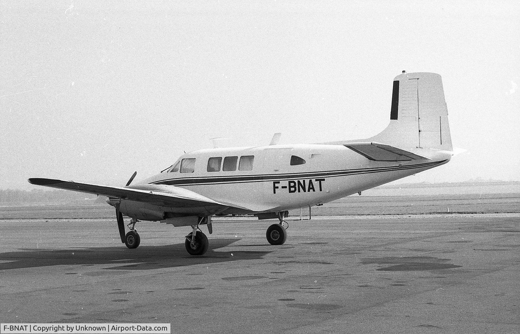 F-BNAT, 1961 Beech 65 Queen Air C/N LC-74, Photo taken in Rennes airport sometime in the late 70s.