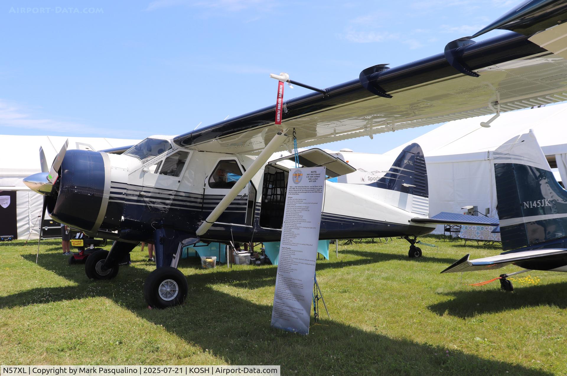 N57XL, 1957 DeHavilland DHC-2 C/N 1680, De Havilland DHC-2