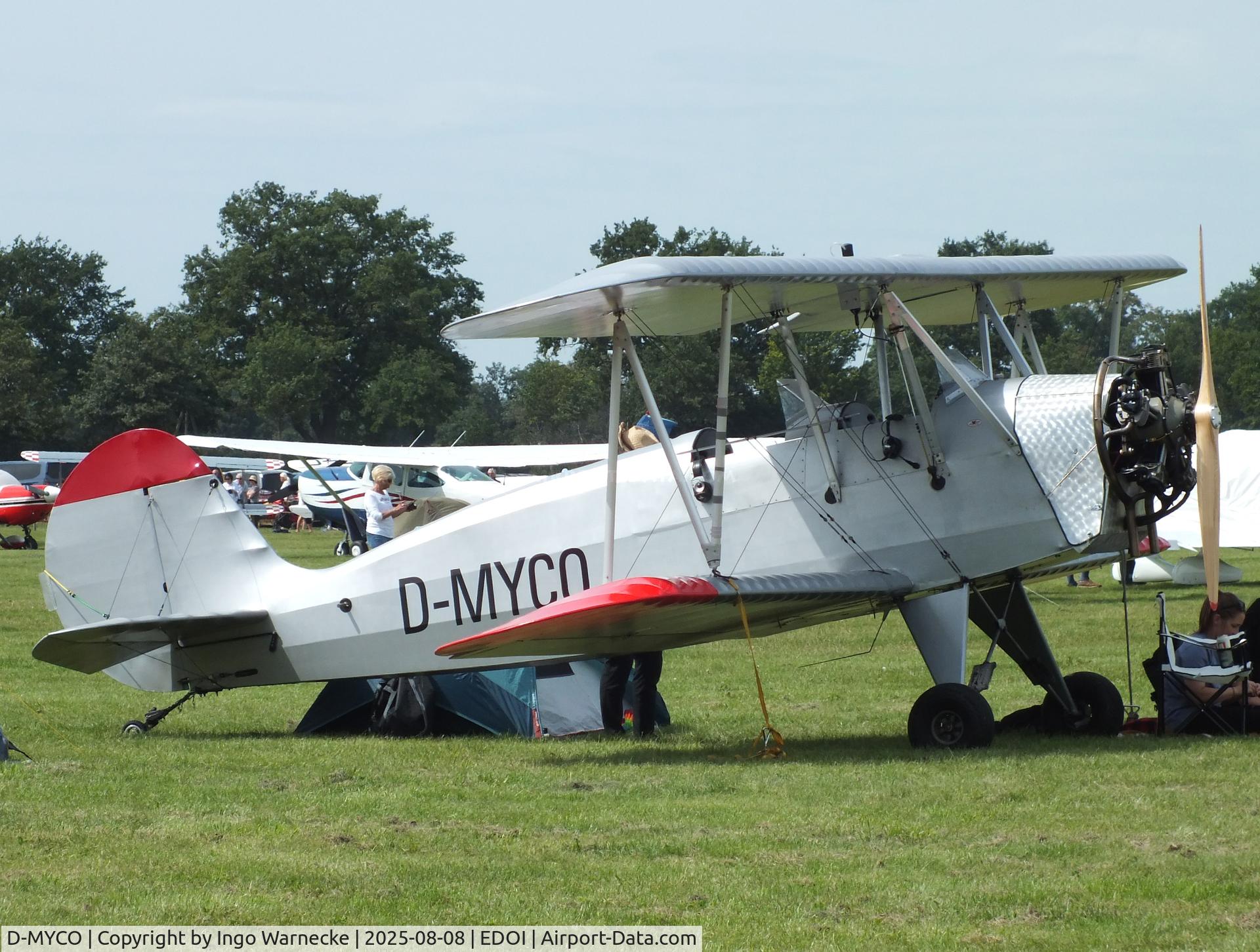 D-MYCO, Flugtechnik Herringhausen Vagabund C/N 15, Flugtechnik Herringhausen Vagabund at Bienenfarm airfield during the 2025 Quax Bücker-Treffen (Bücker-Meeting) and Vintage Aerobatic World Championships