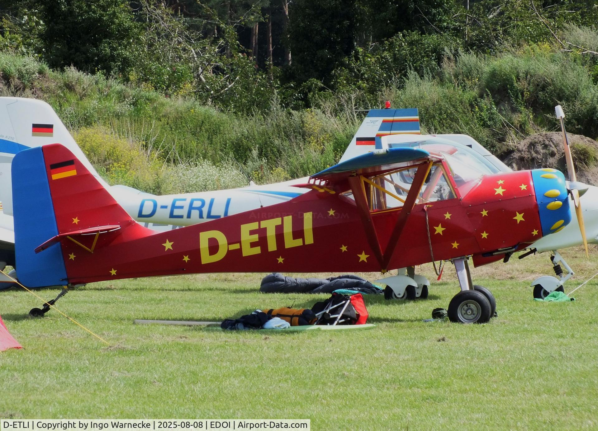 D-ETLI, Skystar Kitfox 4-1200 Speedster C/N KBS-077, SkyStar Kitfox 4-1200 Speedster at Bienenfarm airfield during the 2025 Quax Bücker-Treffen (Bücker-Meeting) and Vintage Aerobatic World Championships