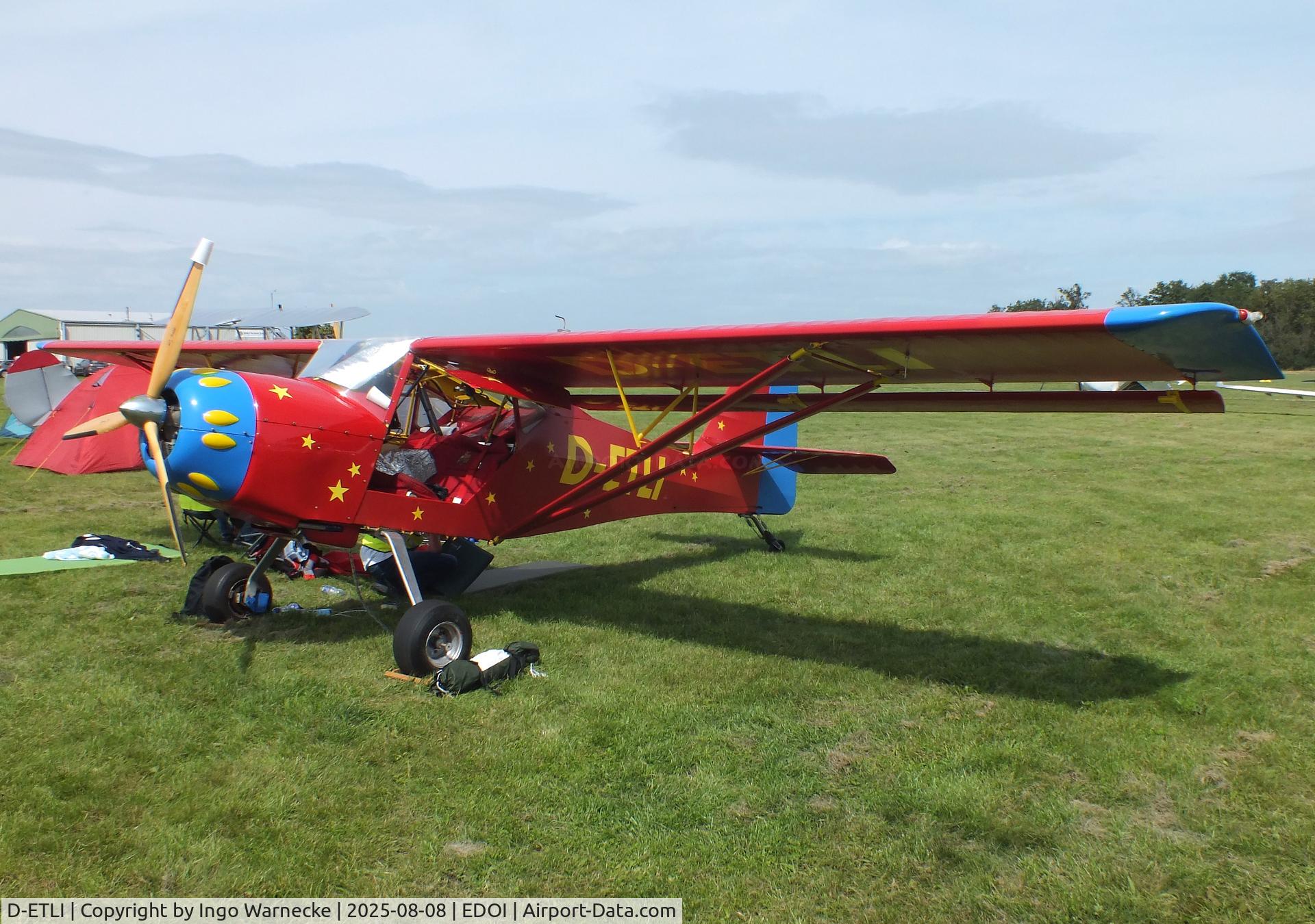 D-ETLI, Skystar Kitfox 4-1200 Speedster C/N KBS-077, SkyStar Kitfox 4-1200 Speedster at Bienenfarm airfield during the 2025 Quax Bücker-Treffen (Bücker-Meeting) and Vintage Aerobatic World Championships