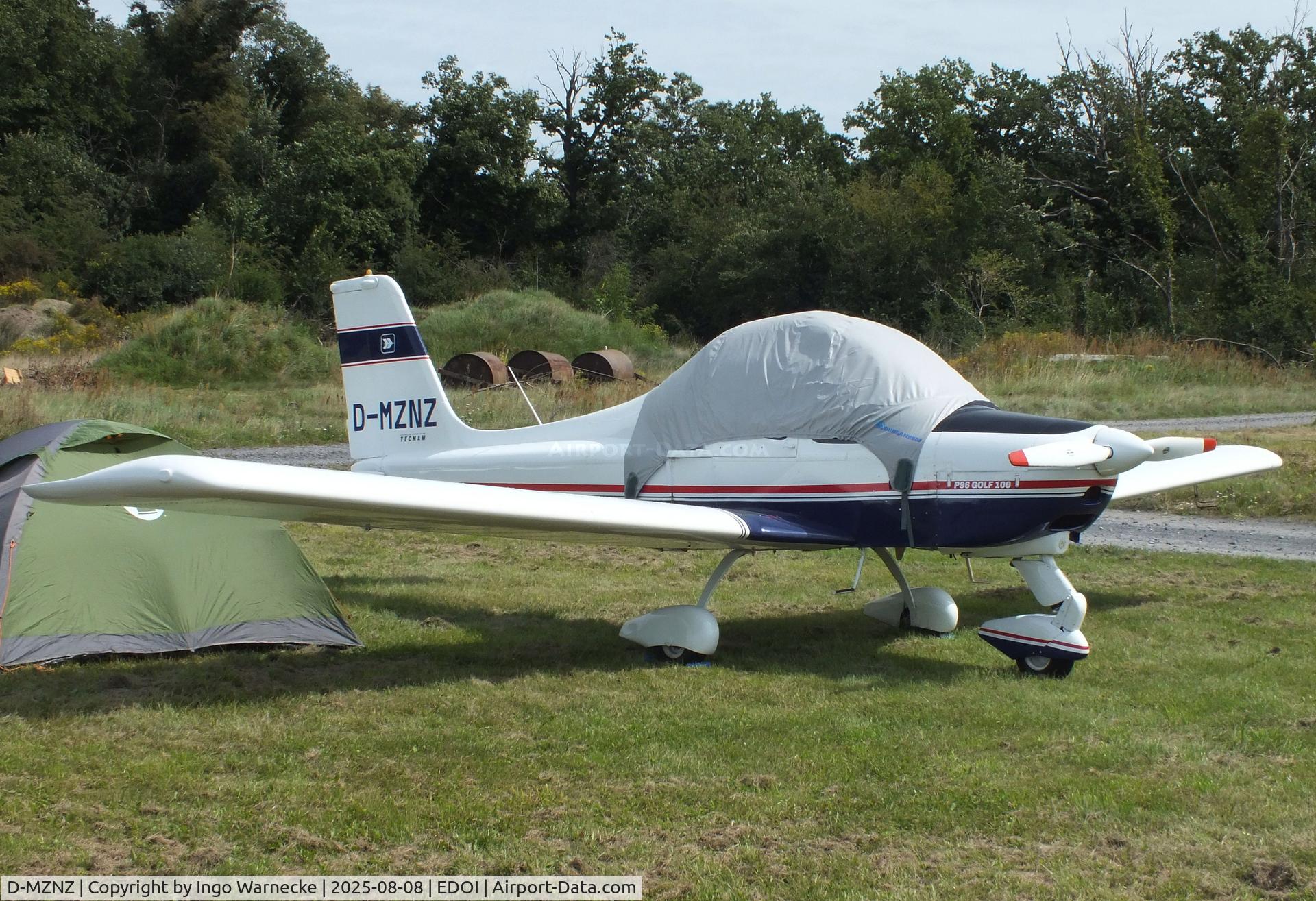 D-MZNZ, Tecnam P-96 Golf 100 C/N 108, Tecnam P-96 Golf 100 at Bienenfarm airfield during the 2025 Quax Bücker-Treffen (Bücker-Meeting) and Vintage Aerobatic World Championships