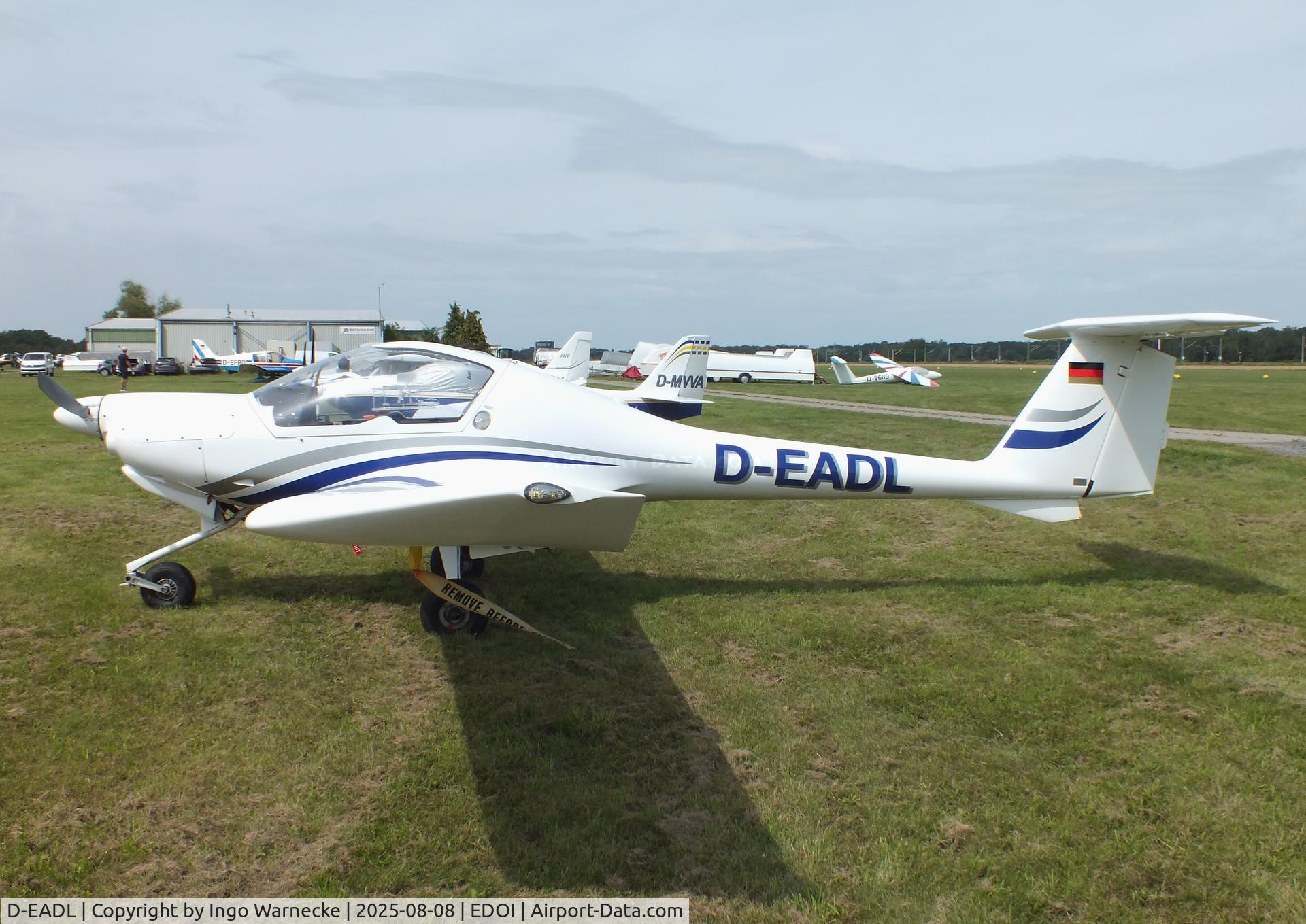 D-EADL, Diamond DV-20-100 Katana C/N 20105, Diamond DV-20-100 Katana at Bienenfarm airfield during the 2025 Quax Bücker-Treffen (Bücker-Meeting) and Vintage Aerobatic World Championships