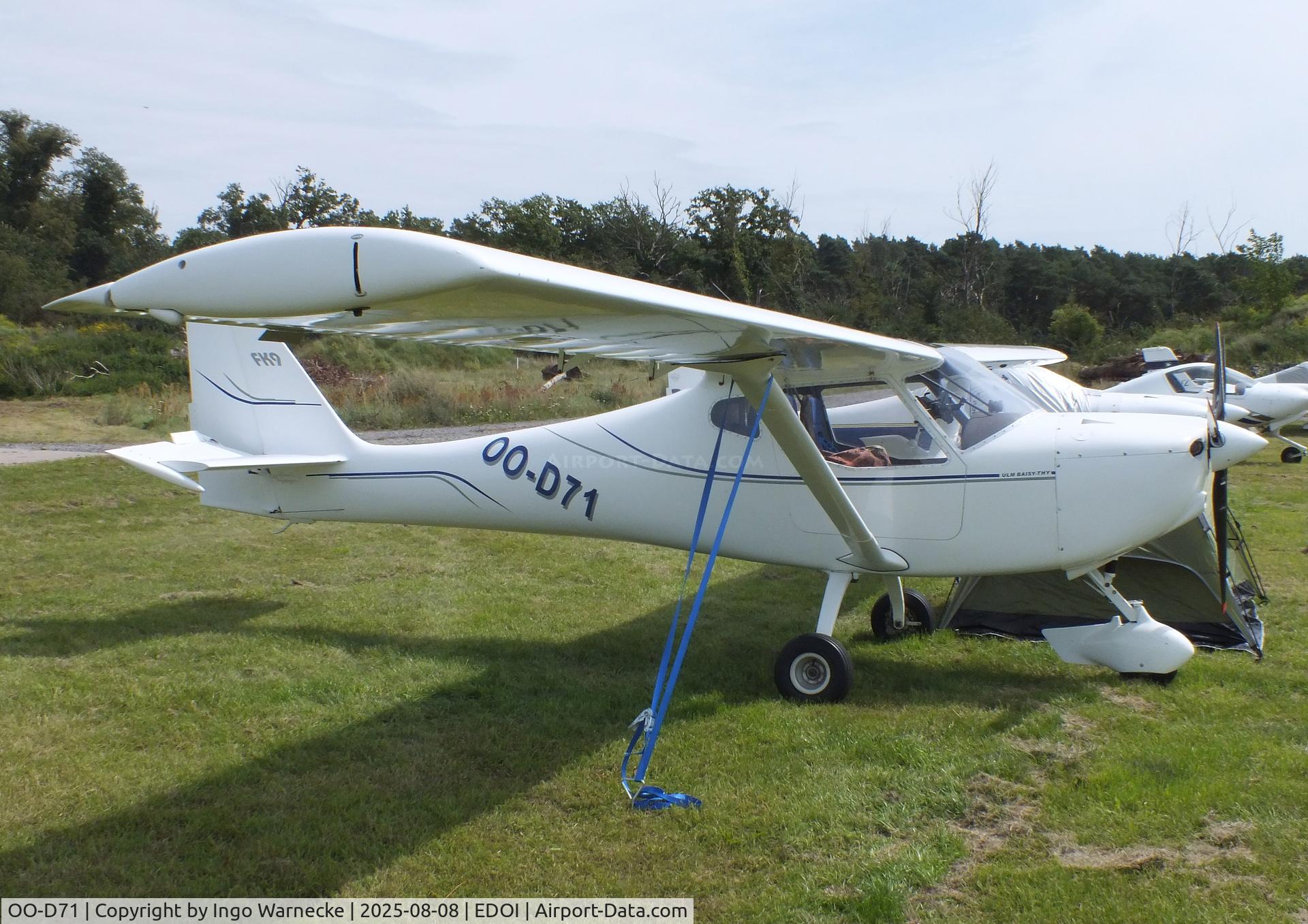 OO-D71, 2002 B & F Technik FK-9 Mark 3 C/N 187, B & F Technik FK-9 Mark 3 at Bienenfarm airfield during the 2025 Quax Bücker-Treffen (Bücker-Meeting) and Vintage Aerobatic World Championships