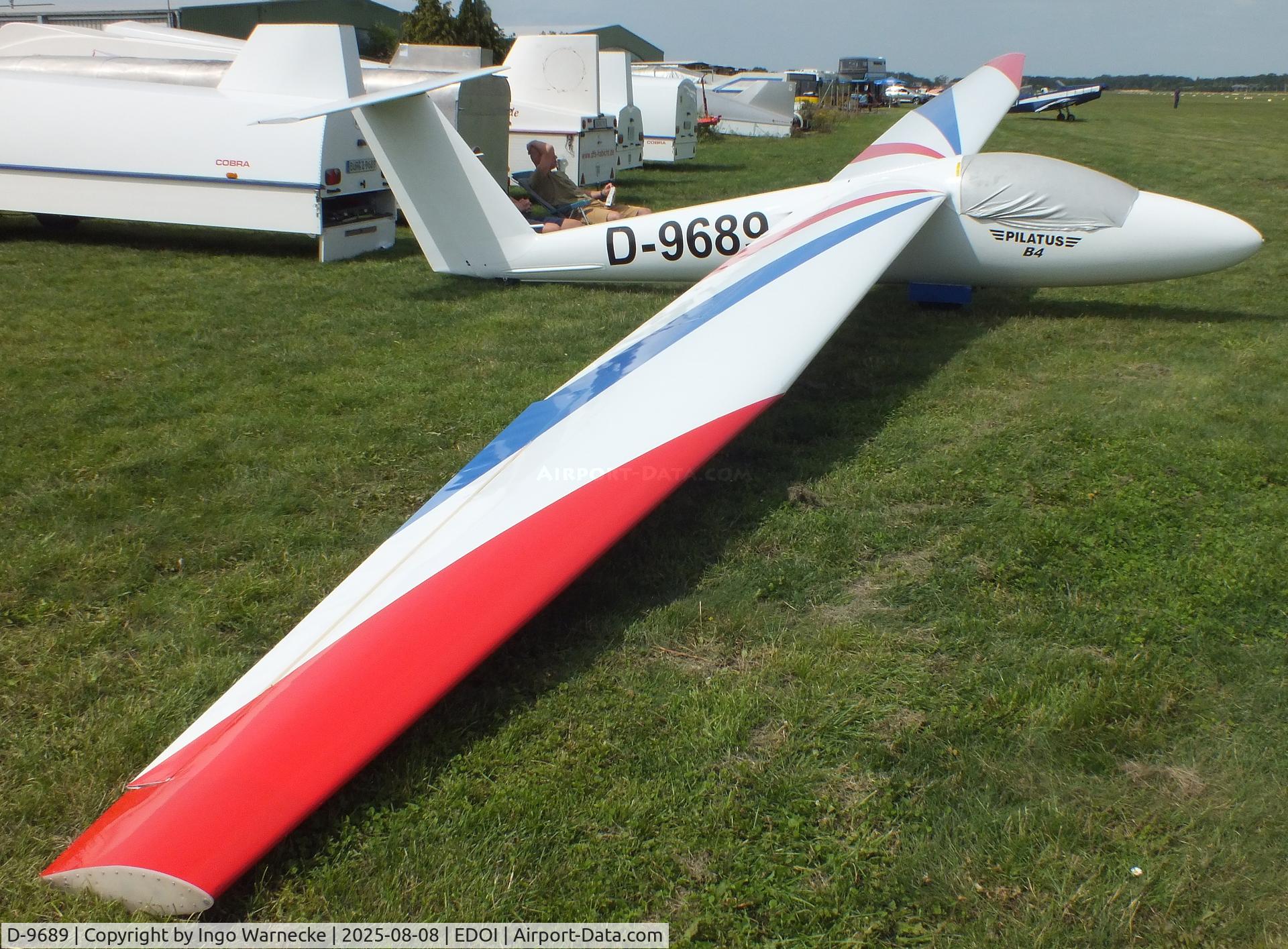 D-9689, 1973 Pilatus B4-PC11 C/N 082, Pilatus B4-PC11 at Bienenfarm airfield during the 2025 Quax Bücker-Treffen (Bücker-Meeting) and Vintage Aerobatic World Championships
