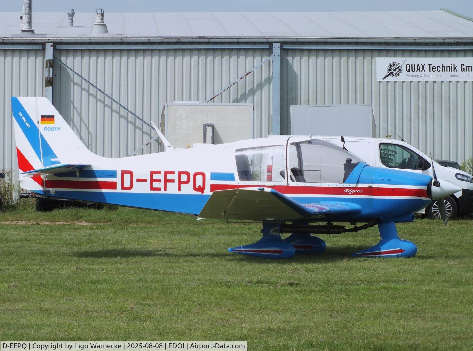 D-EFPQ, Robin DR.400 180 REGENT C/N 1322, Robin DR.400-180 Regent at Bienenfarm airfield during the 2025 Quax Bücker-Treffen (Bücker-Meeting) and Vintage Aerobatic World Championships