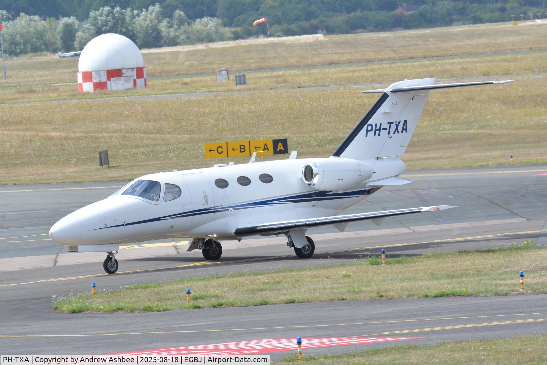 PH-TXA, 2008 Cessna 510 Citation Mustang Citation Mustang C/N 510-0111, PH-TXA at Gloucestershire Airport.