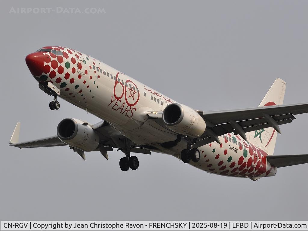 CN-RGV, 2007 Boeing 737-85P C/N 33982, Casablanca (CMN)	Bordeaux (BOD)	AT792