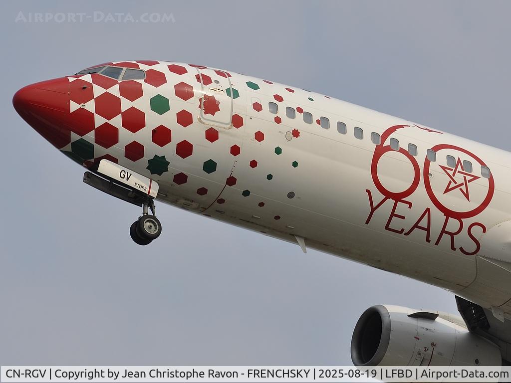 CN-RGV, 2007 Boeing 737-85P C/N 33982, Casablanca (CMN)	Bordeaux (BOD)	AT792