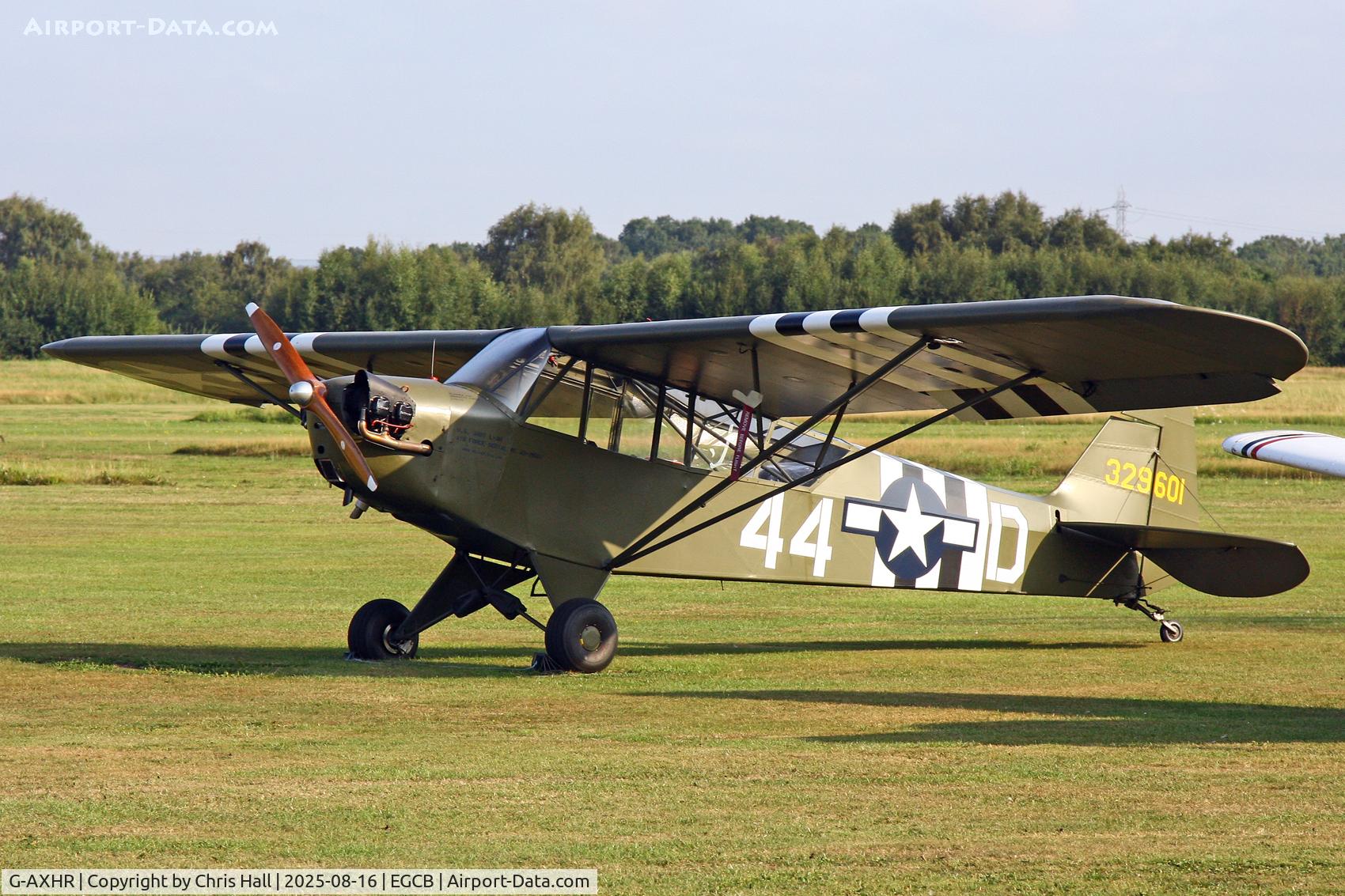 G-AXHR, 1943 Piper L-4H Grasshopper (J3C-65D) C/N 10892, Barton