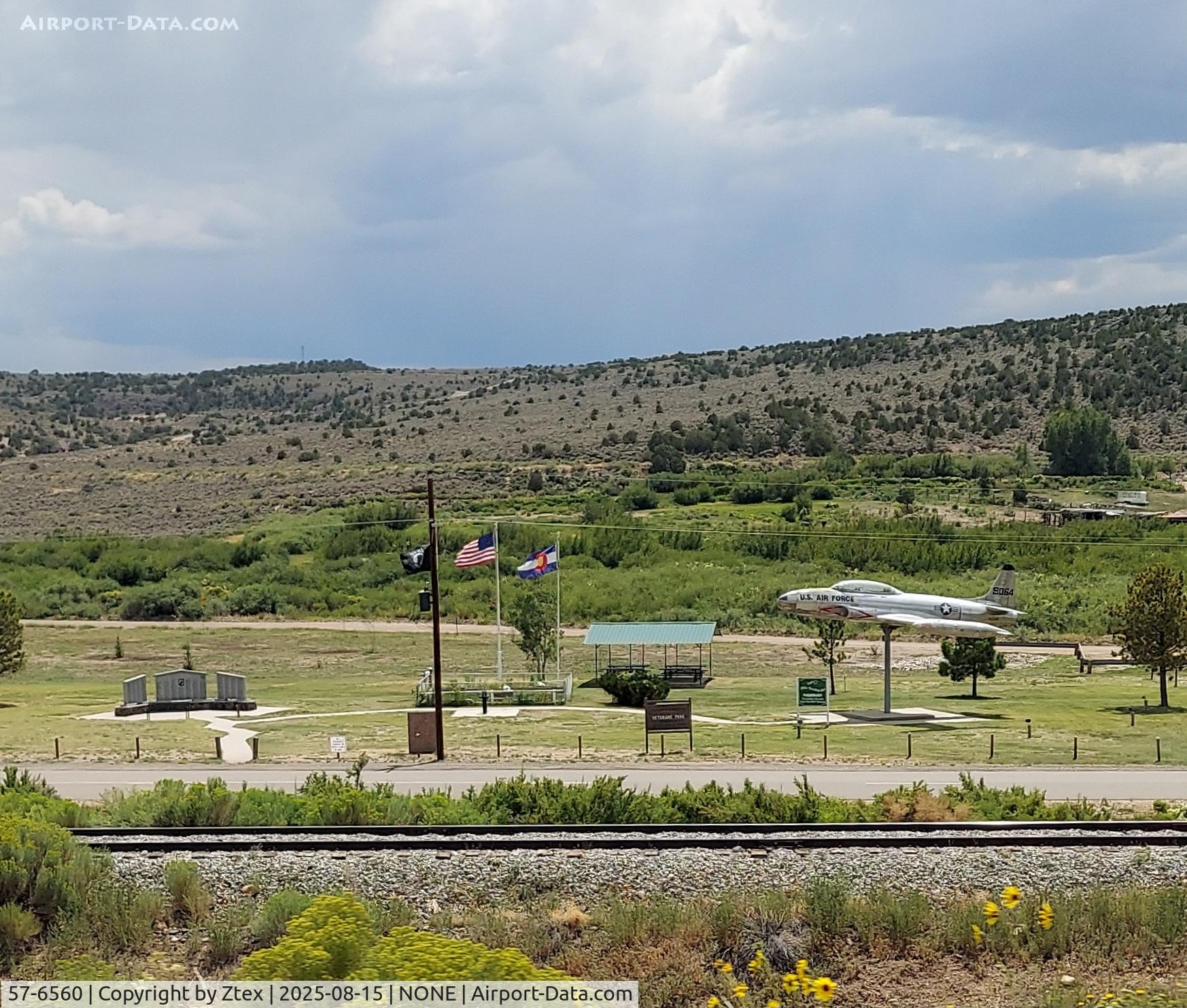 57-6560, 1957 Lockheed T-33A C/N 57-6560, On display at the Costilla County Veteran's Memorial - Fort Garland, Colorado