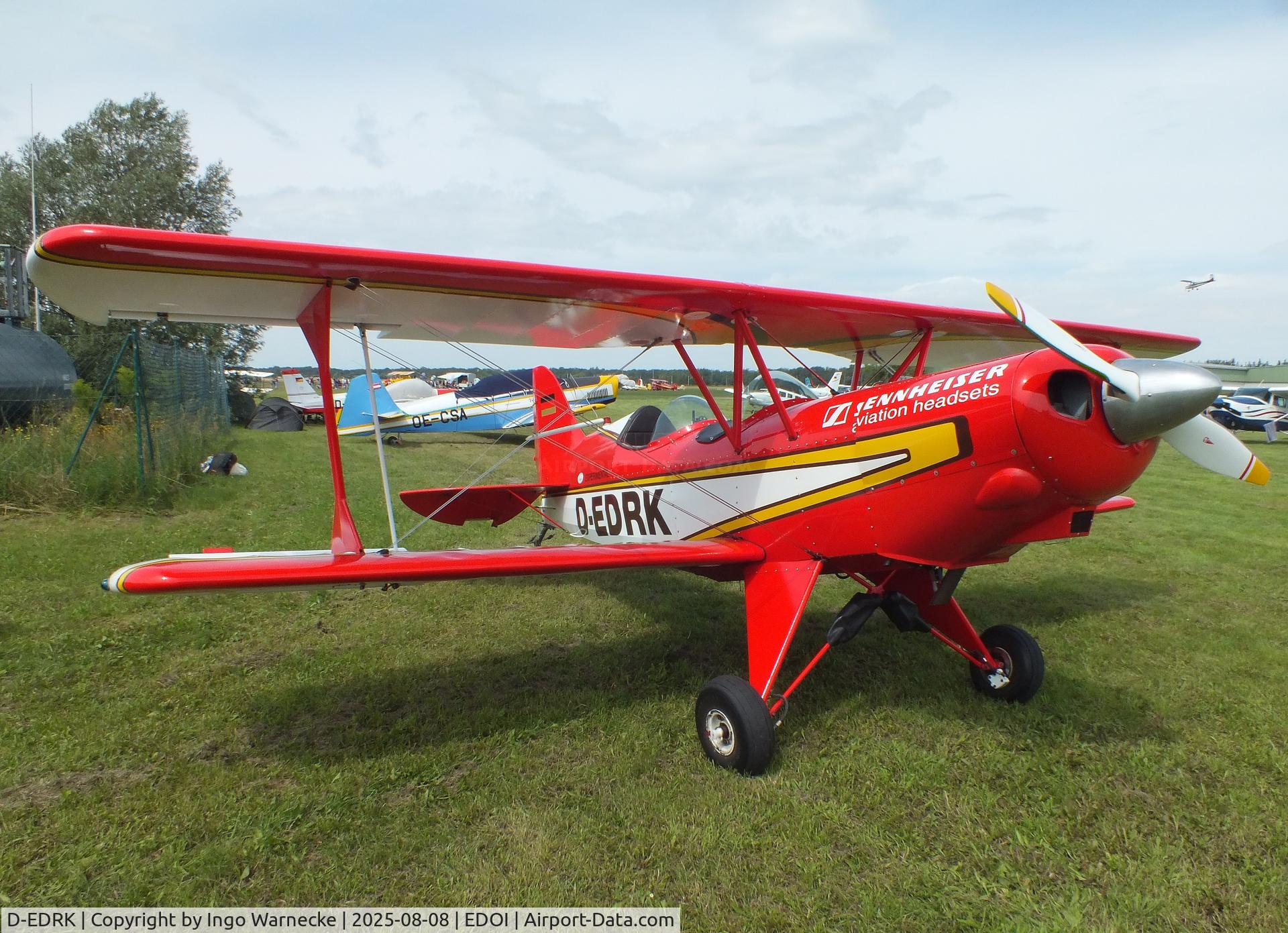 D-EDRK, EAA Acro Sport II C/N 1654, EAA Acro Sport II at Bienenfarm airfield during the 2025 Quax Bücker-Treffen (Bücker-Meeting) and Vintage Aerobatic World Championships