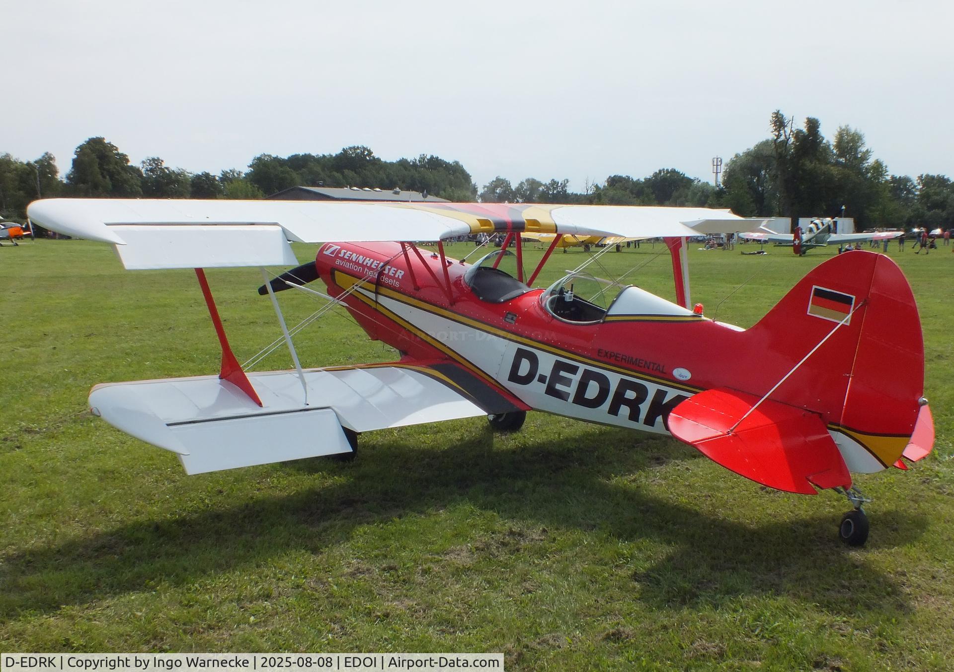 D-EDRK, EAA Acro Sport II C/N 1654, EAA Acro Sport II at Bienenfarm airfield during the 2025 Quax Bücker-Treffen (Bücker-Meeting) and Vintage Aerobatic World Championships