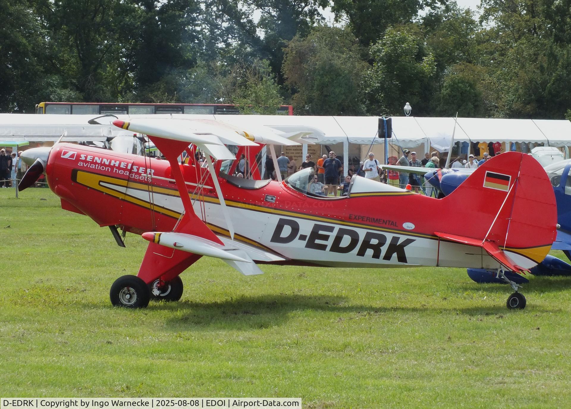 D-EDRK, EAA Acro Sport II C/N 1654, EAA Acro Sport II at Bienenfarm airfield during the 2025 Quax Bücker-Treffen (Bücker-Meeting) and Vintage Aerobatic World Championships