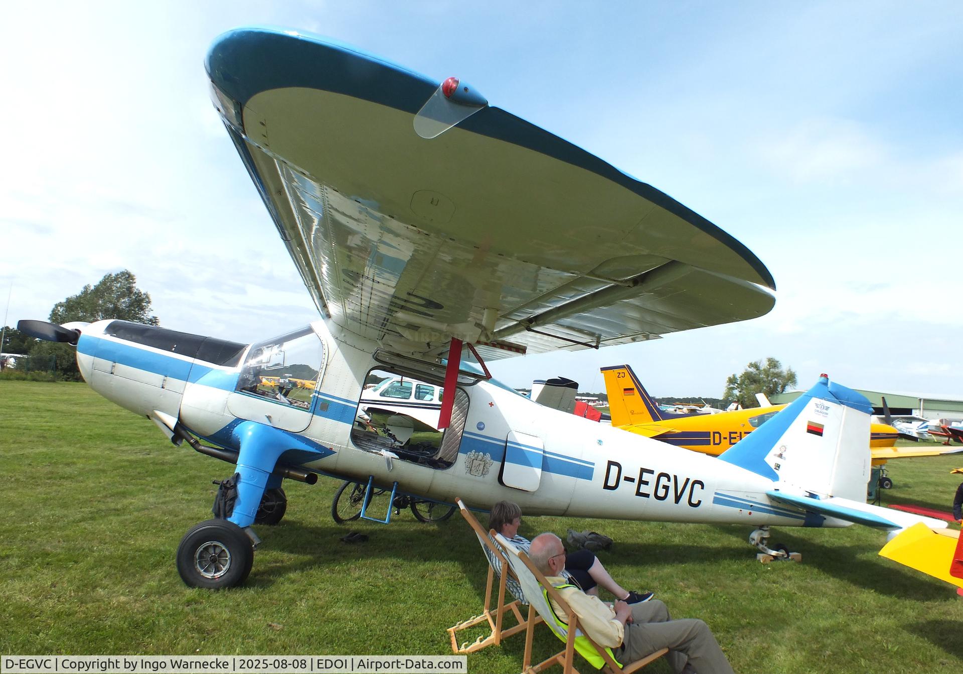 D-EGVC, Dornier Do-27J-1 C/N 2059, Dornier Do 27J-1 at Bienenfarm airfield during the 2025 Quax Bücker-Treffen (Bücker-Meeting) and Vintage Aerobatic World Championships