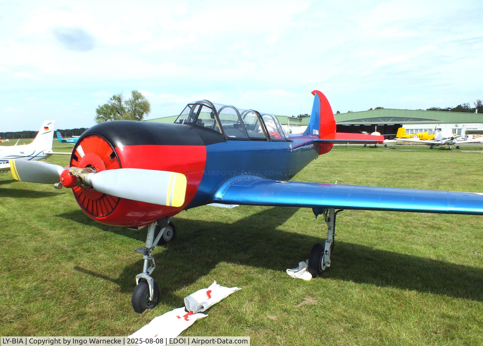 LY-BIA, 1980 Yakovlev Yak-52 C/N 801002, Yakovlev Yak-52 at Bienenfarm airfield during the 2025 Quax Bücker-Treffen (Bücker-Meeting) and Vintage Aerobatic World Championships