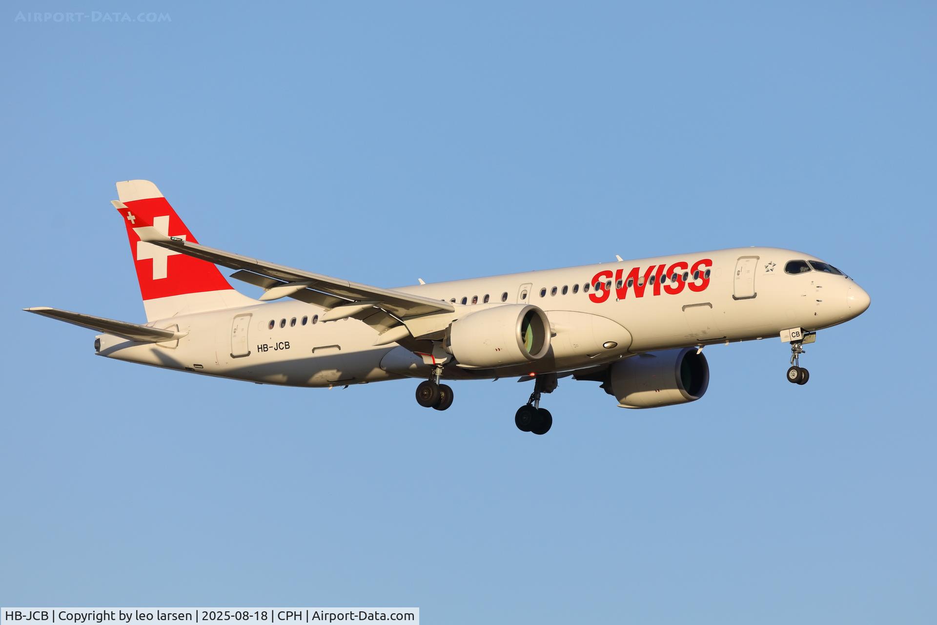 HB-JCB, 2017 Bombardier CSeries CS300 (BD-500-1A11) C/N 55011, Copenhagen 18.8.2025