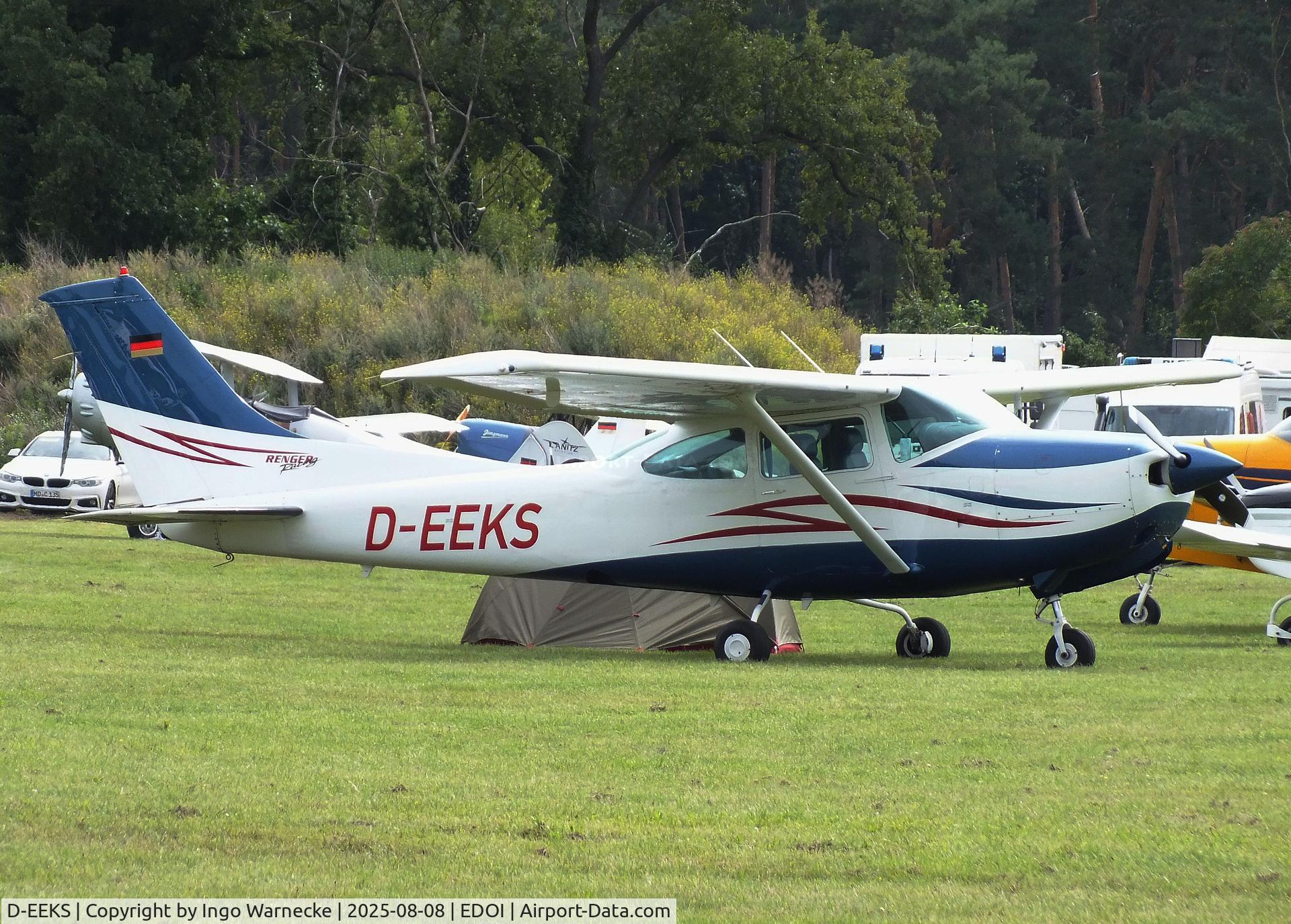 D-EEKS, 1979 Cessna TR182 Turbo Skylane RG Turbo Skylane RG C/N R18200990, Cessna TR182 Turbo Skylane RG at Bienenfarm airfield during the 2025 Quax Bücker-Treffen (Bücker-Meeting) and Vintage Aerobatic World Championships
