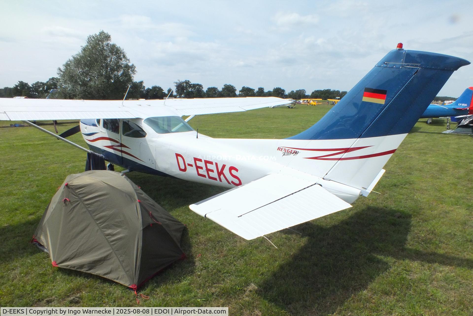 D-EEKS, 1979 Cessna TR182 Turbo Skylane RG Turbo Skylane RG C/N R18200990, Cessna TR182 Turbo Skylane RG at Bienenfarm airfield during the 2025 Quax Bücker-Treffen (Bücker-Meeting) and Vintage Aerobatic World Championships