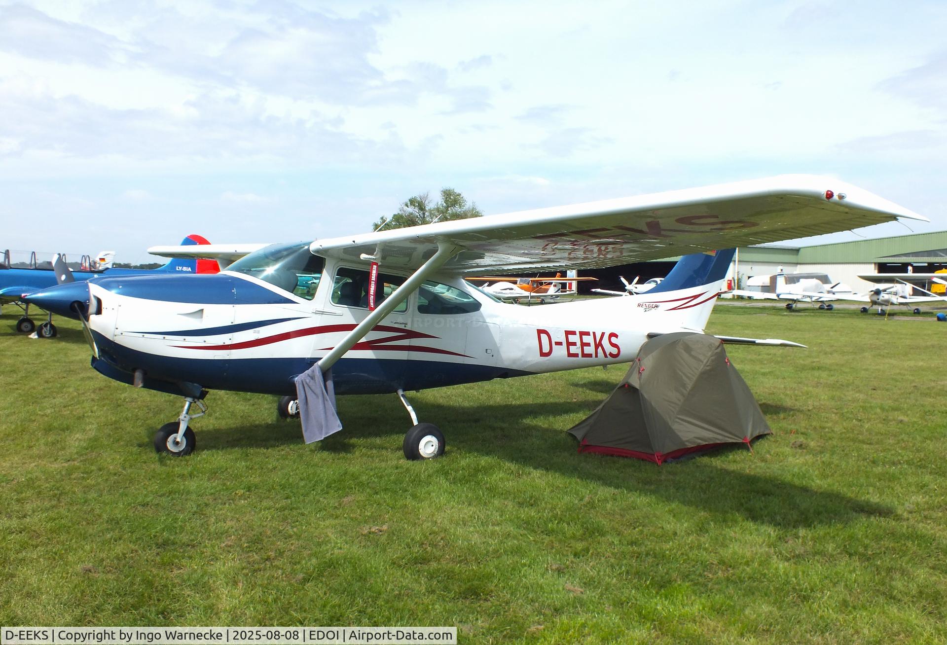 D-EEKS, 1979 Cessna TR182 Turbo Skylane RG Turbo Skylane RG C/N R18200990, Cessna TR182 Turbo Skylane RG at Bienenfarm airfield during the 2025 Quax Bücker-Treffen (Bücker-Meeting) and Vintage Aerobatic World Championships