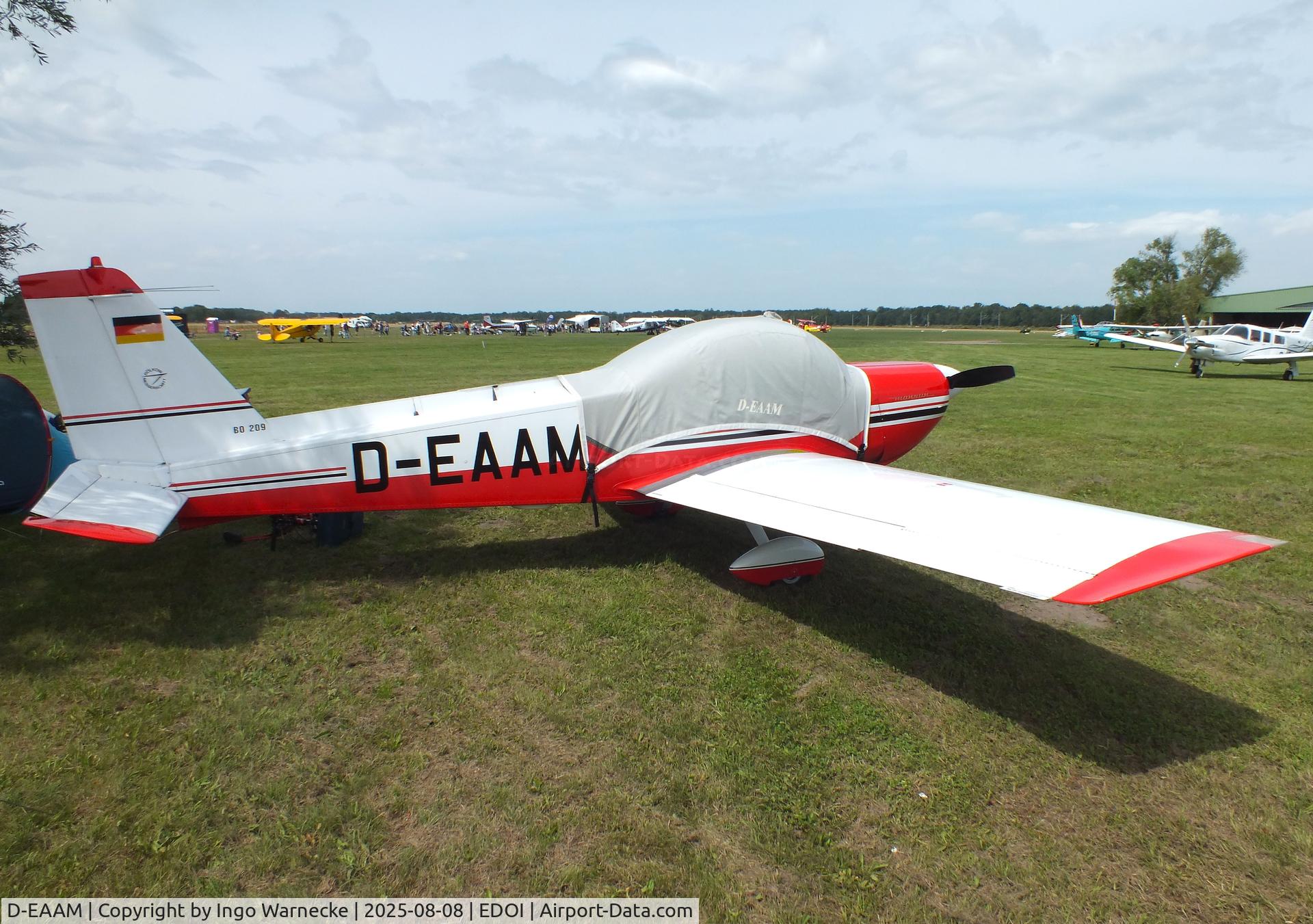 D-EAAM, Bolkow Bo-209 Monsun C/N 173, Bölkow Bo 209 Monsun at Bienenfarm airfield during the 2025 Quax Bücker-Treffen (Bücker-Meeting) and Vintage Aerobatic World Championships