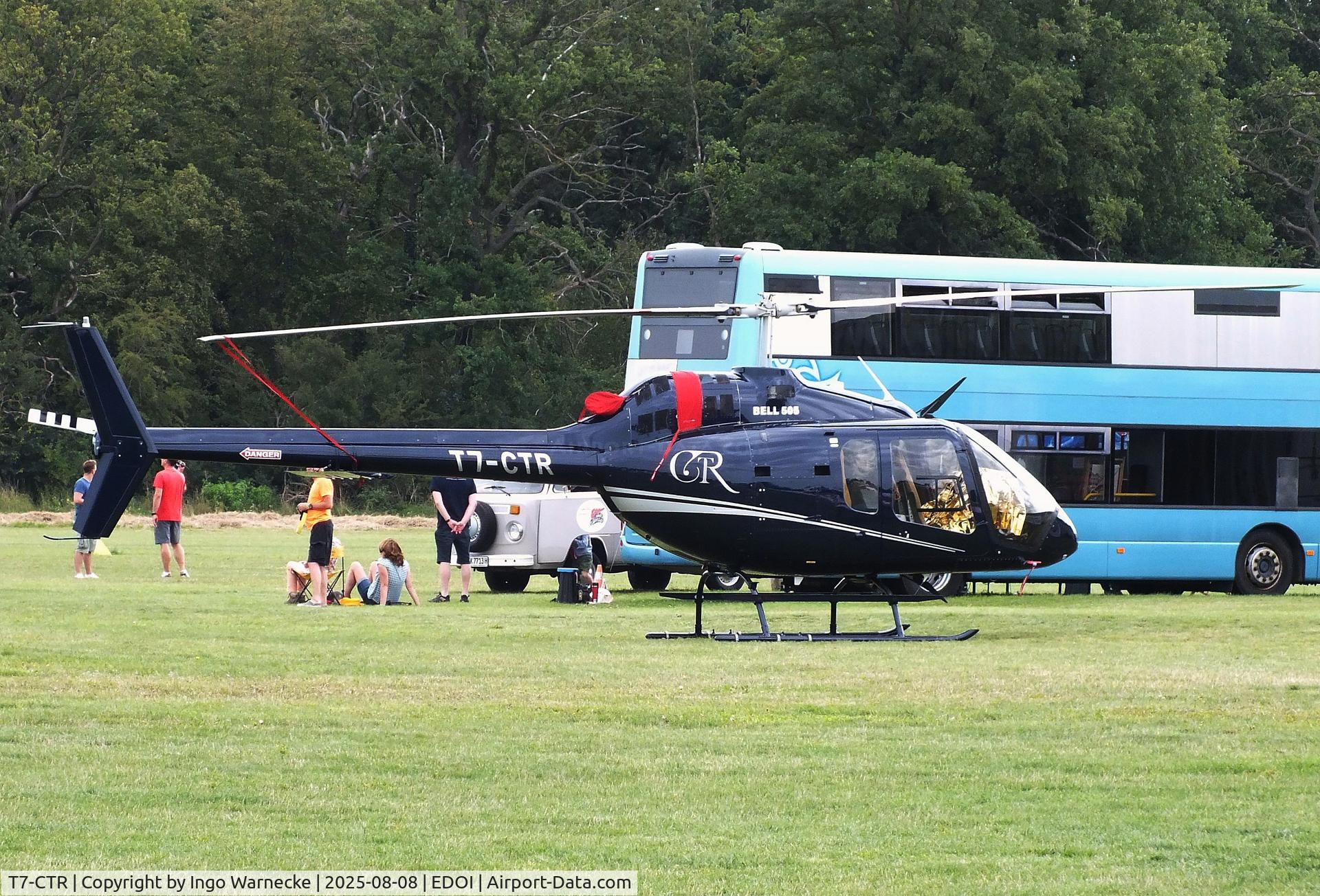 T7-CTR, Bell 505 Jet Ranger X Jet Ranger X C/N 65375, Bell 505 Jet Ranger X at Bienenfarm airfield during the 2025 Quax Bücker-Treffen (Bücker-Meeting) and Vintage Aerobatic World Championships
