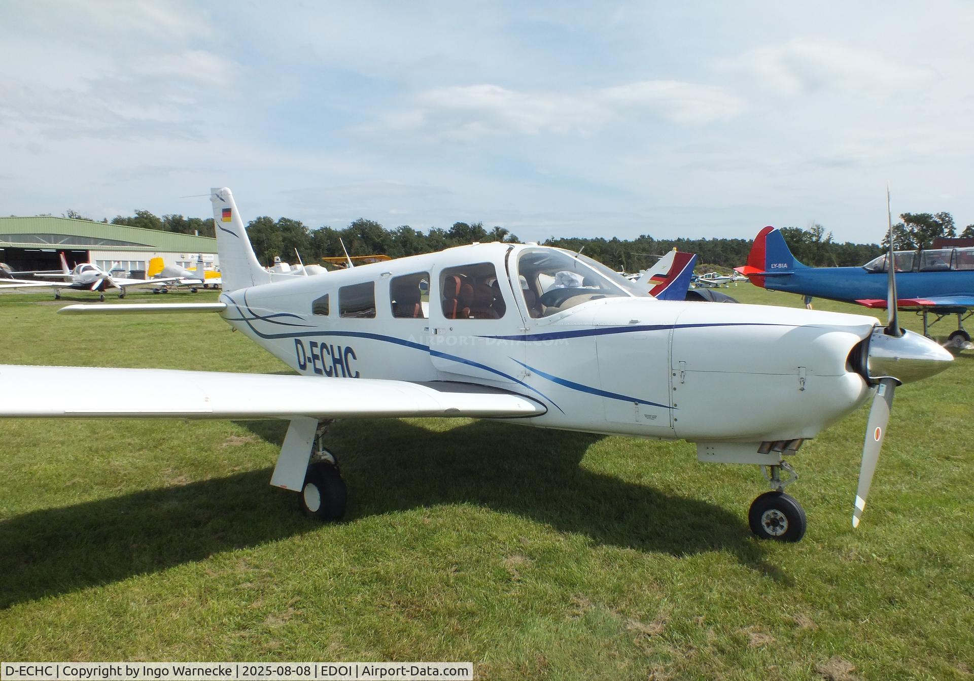 D-ECHC, 1980 Piper PA-32R-301 Saratoga SP C/N 32R-8013011, Piper PA-32R-301 Saratoga SP at Bienenfarm airfield during the 2025 Quax Bücker-Treffen (Bücker-Meeting) and Vintage Aerobatic World Championships