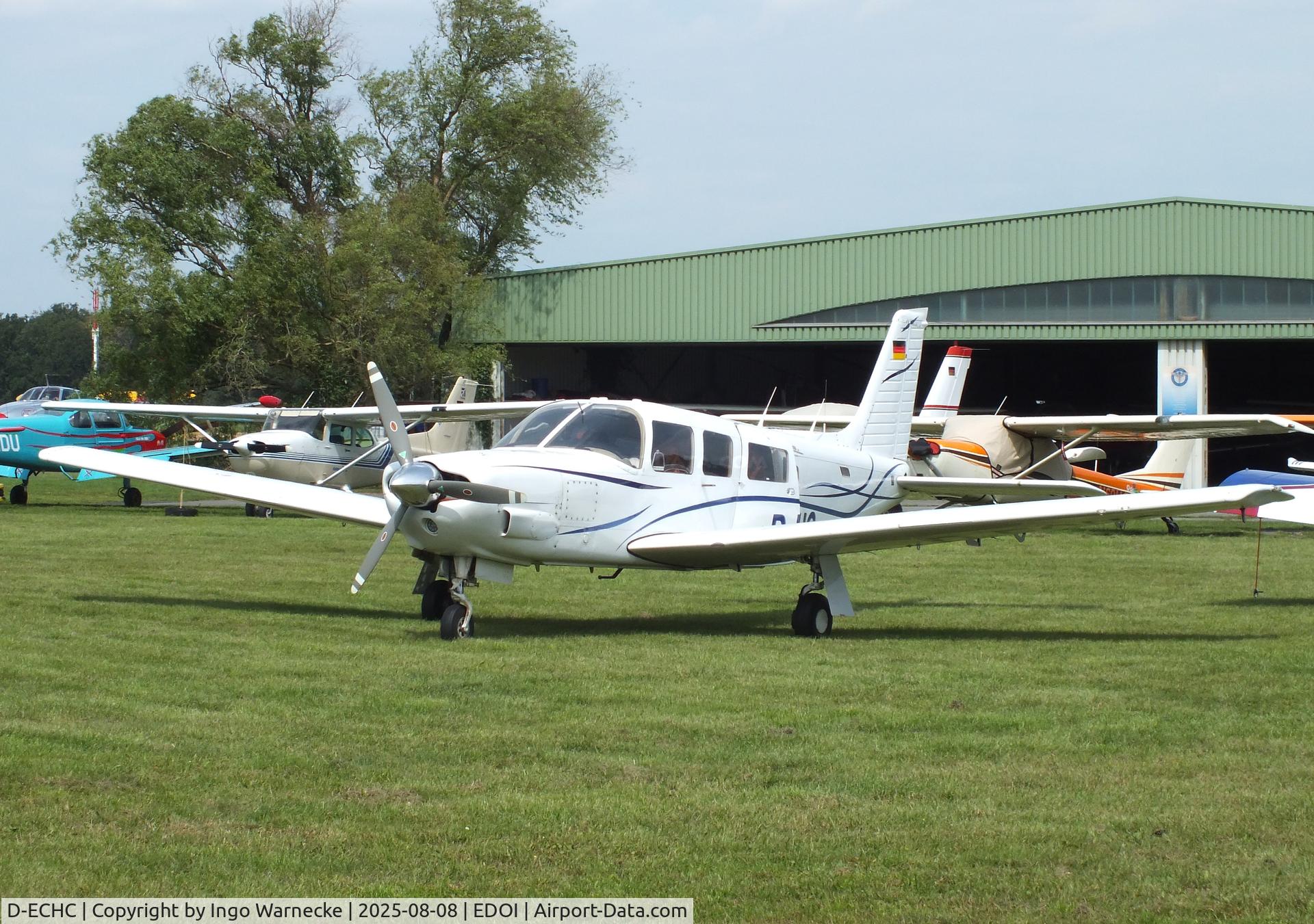 D-ECHC, 1980 Piper PA-32R-301 Saratoga SP C/N 32R-8013011, Piper PA-32R-301 Saratoga SP at Bienenfarm airfield during the 2025 Quax Bücker-Treffen (Bücker-Meeting) and Vintage Aerobatic World Championships