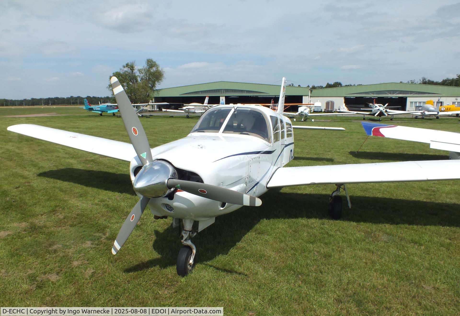 D-ECHC, 1980 Piper PA-32R-301 Saratoga SP C/N 32R-8013011, Piper PA-32R-301 Saratoga SP at Bienenfarm airfield during the 2025 Quax Bücker-Treffen (Bücker-Meeting) and Vintage Aerobatic World Championships