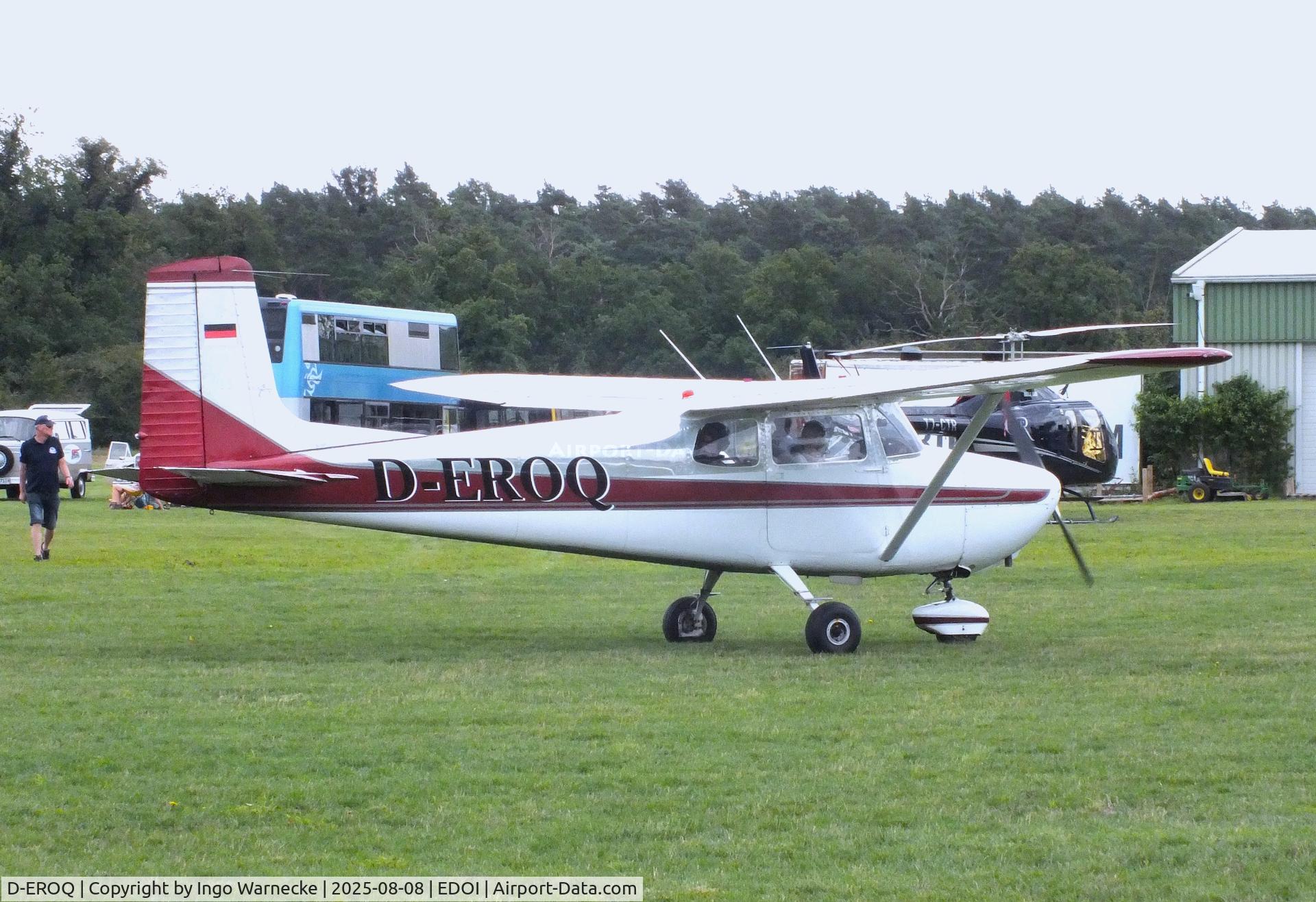D-EROQ, 1958 Cessna 172 C/N 46233, Cessna 172 at Bienenfarm airfield during the 2025 Quax Bücker-Treffen (Bücker-Meeting) and Vintage Aerobatic World Championships