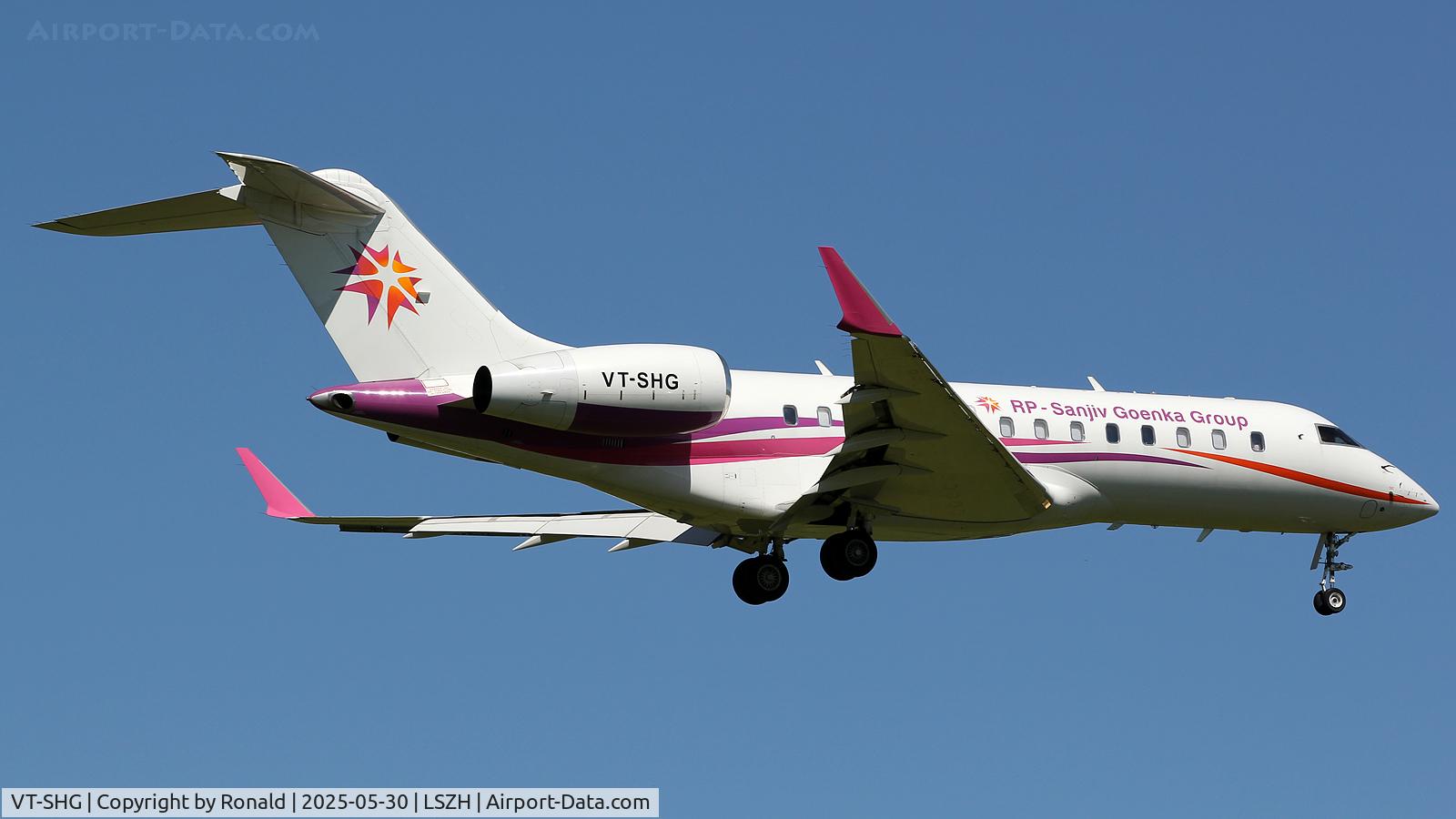 VT-SHG, 2013 Bombardier BD-700-1A10 Global 5000 C/N 9542, at zrh