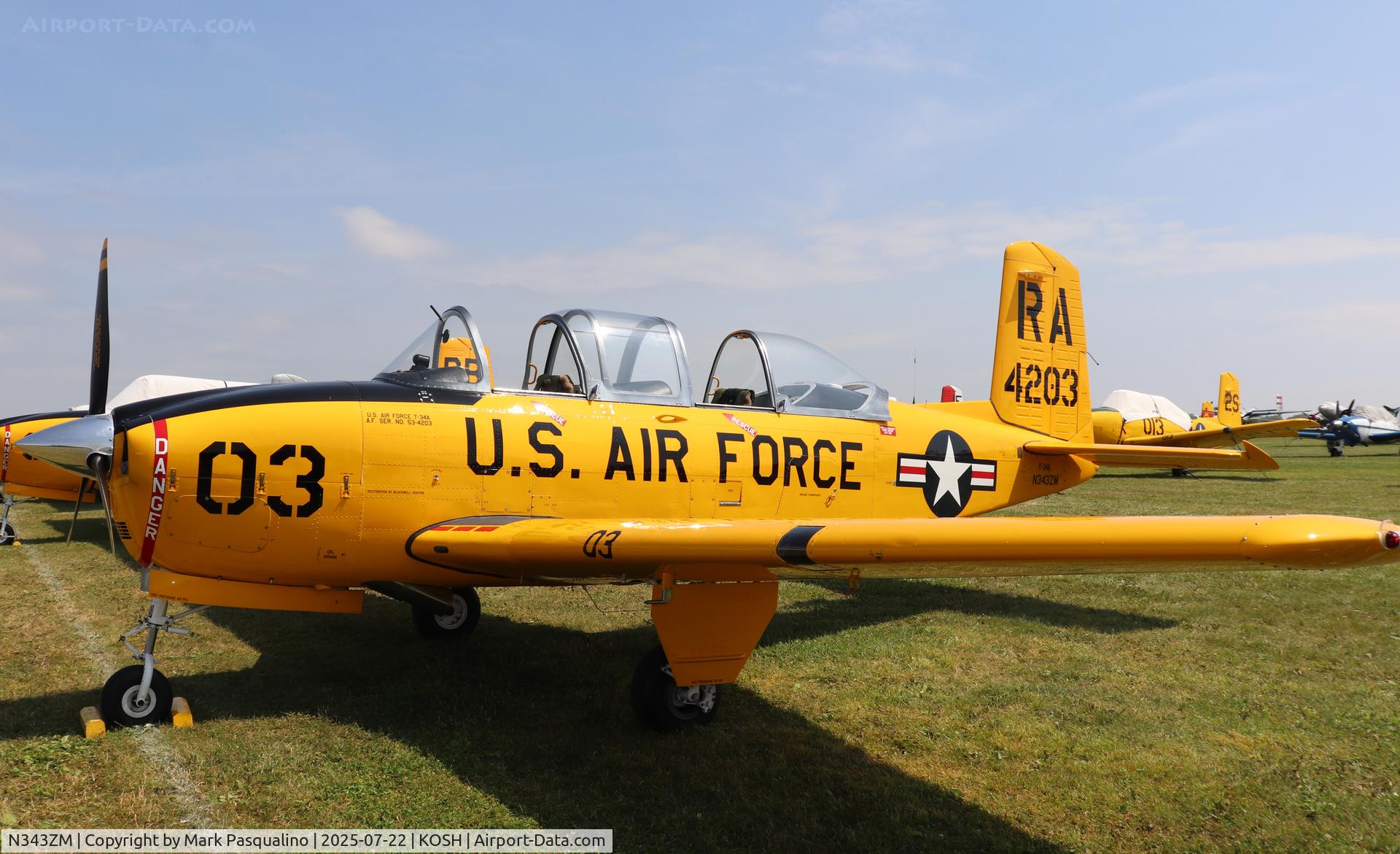 N343ZM, 1955 Beech T-34A Mentor C/N G-303, Beech T-34A