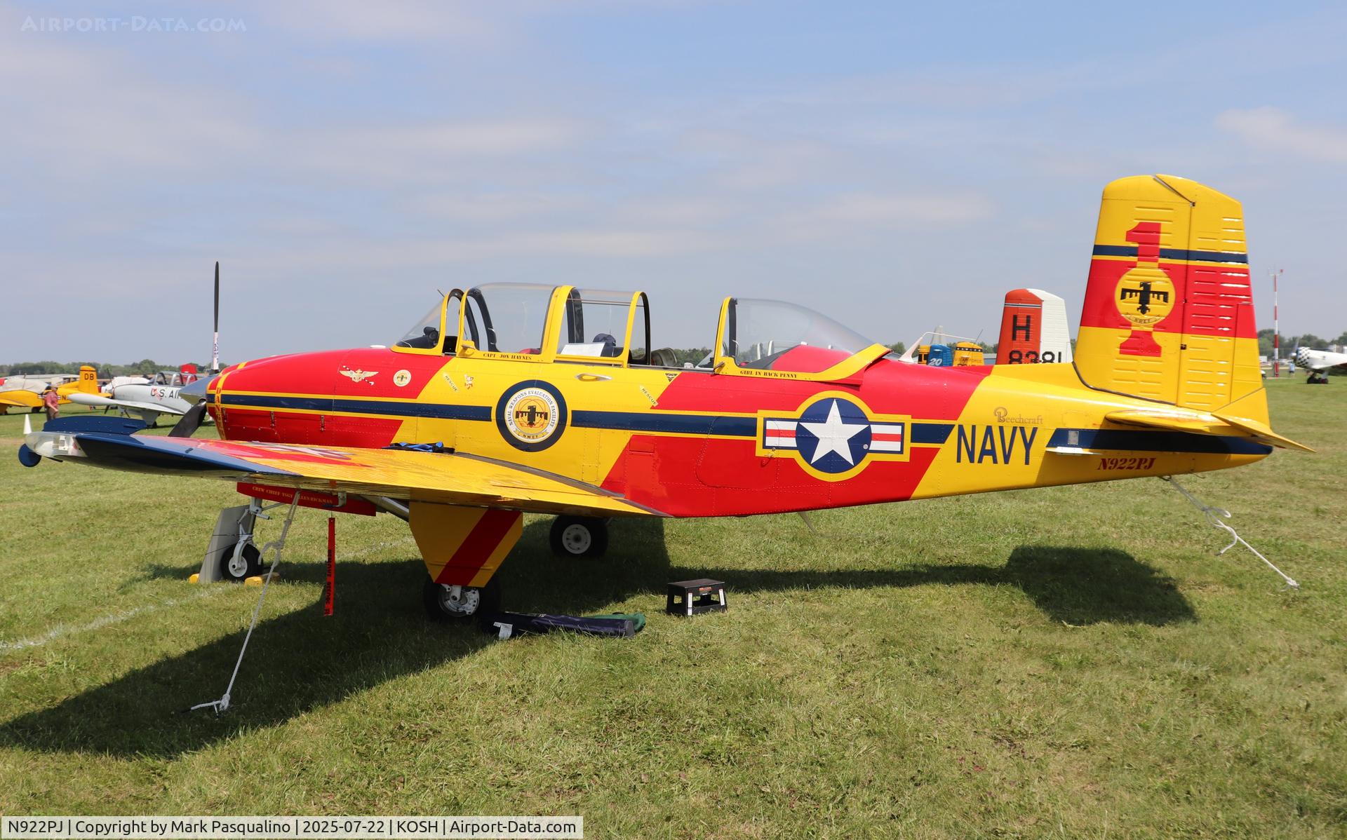 N922PJ, 1955 Beech A45 C/N 34-57, Beech T-34A