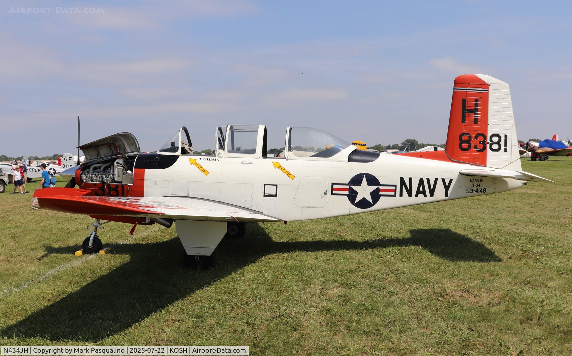 N434JH, 1953 Beech (CCF) T-34A (A45) Mentor C/N CCF34-117, Beech T-34A