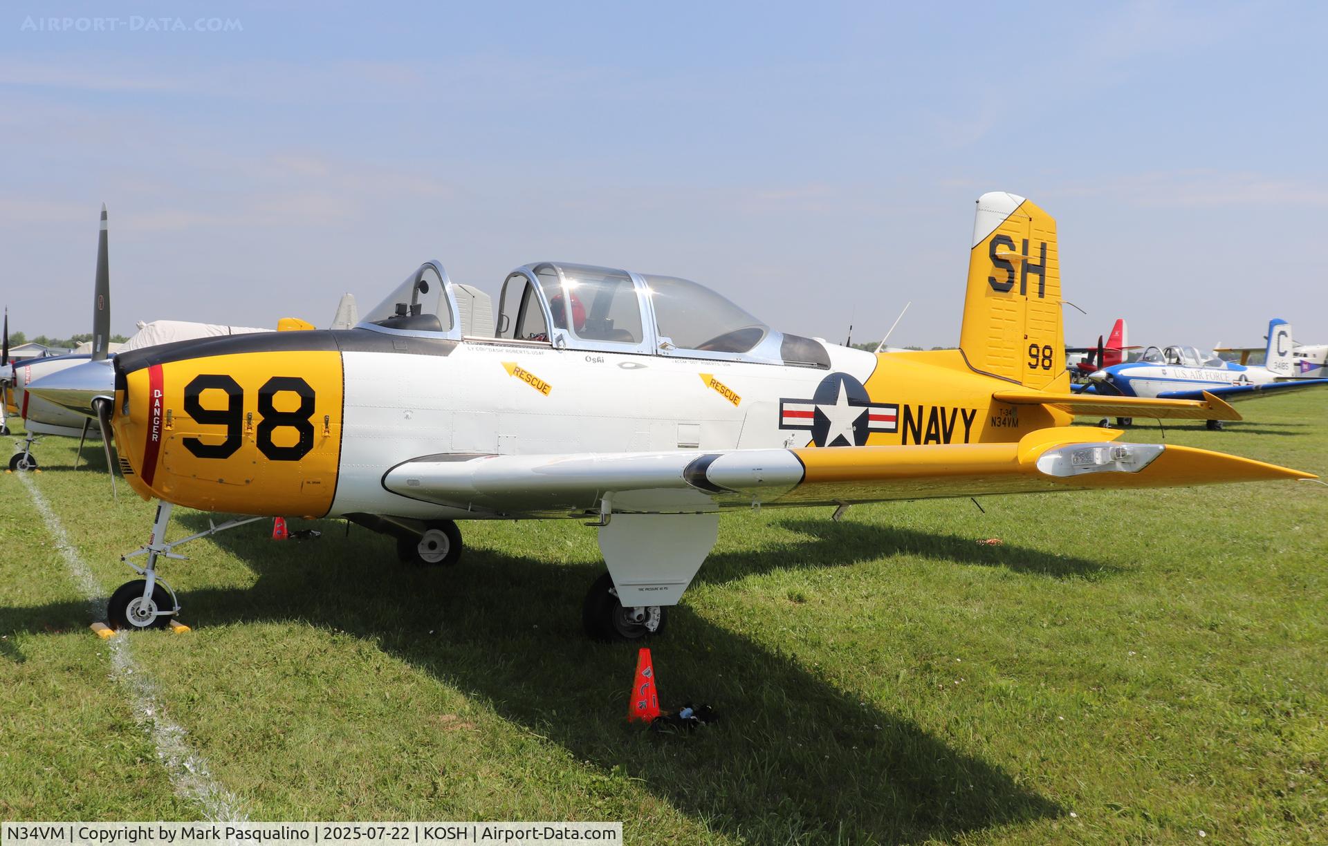 N34VM, 1954 Beech T-34A (A-45) Mentor C/N G-98, Beech T-34A