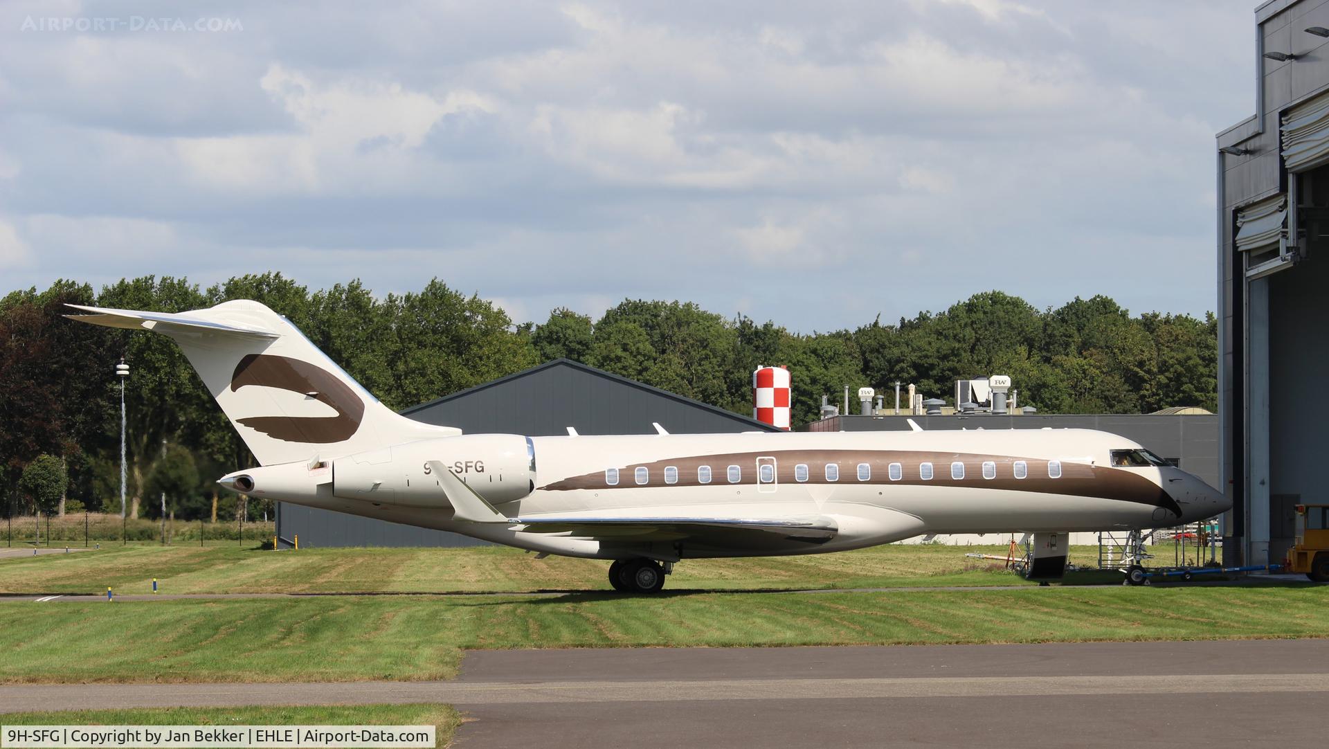 9H-SFG, 2014 Bombardier BD-700-1A10 Global 6000 C/N 9609, Lelystad Airport